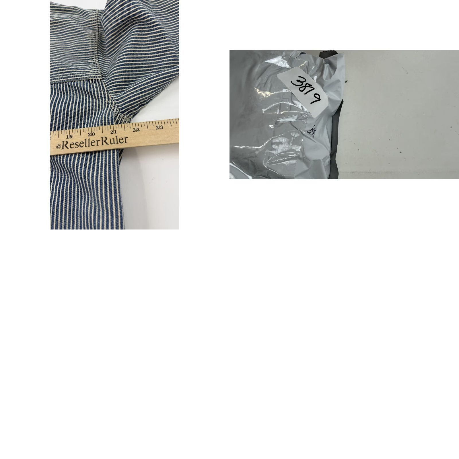 Bdg BDG Jacket Womens Large Blue Stripe Denim Chore Workwear Zip Pockets Cotton Size L / US 10 / IT 46 - 9 Thumbnail