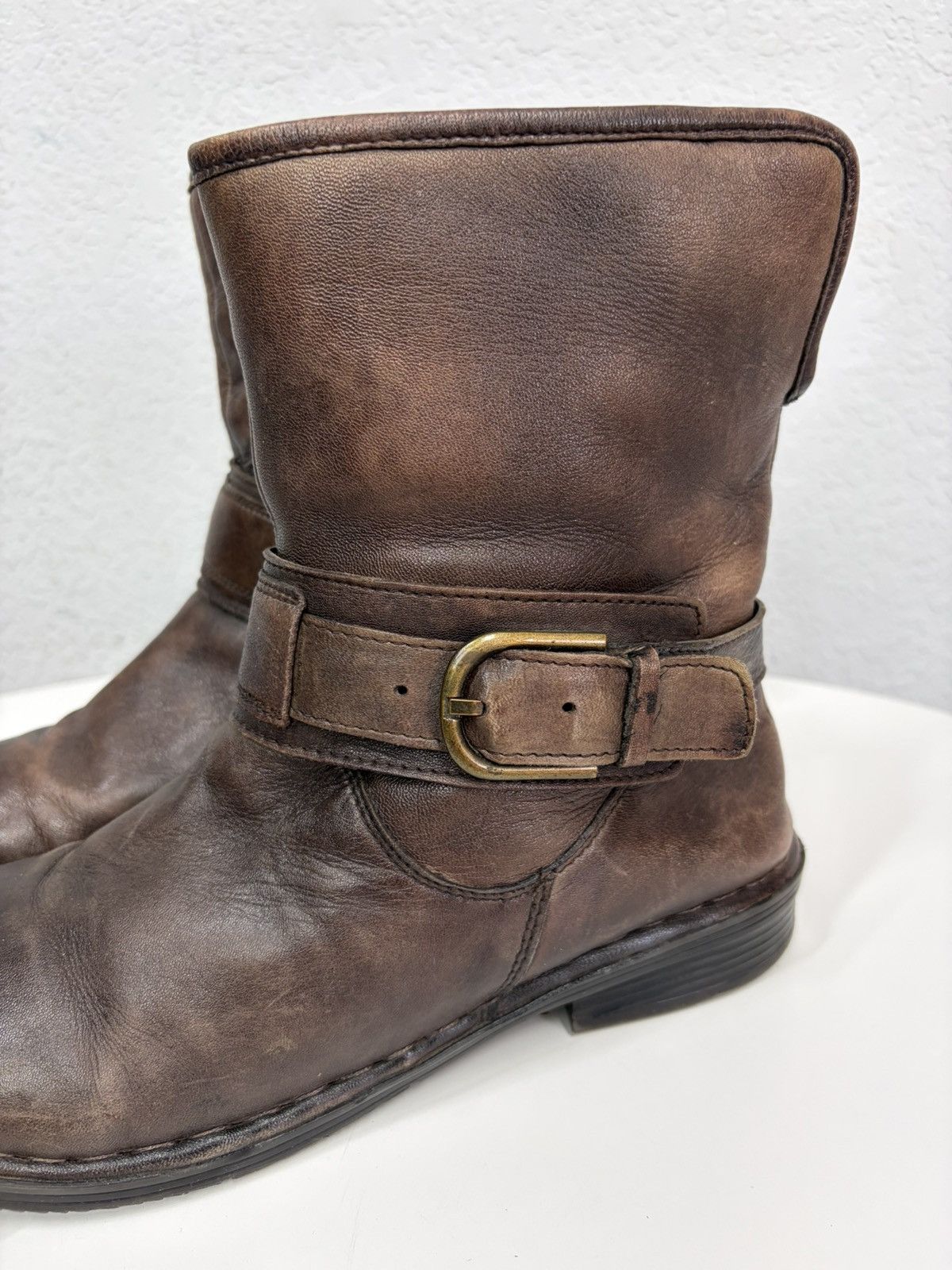 A.S.98 Vintage Like Maison Margiela Belted Leather Biker Boots 00s Size US 8 / EU 41 - 14 Thumbnail