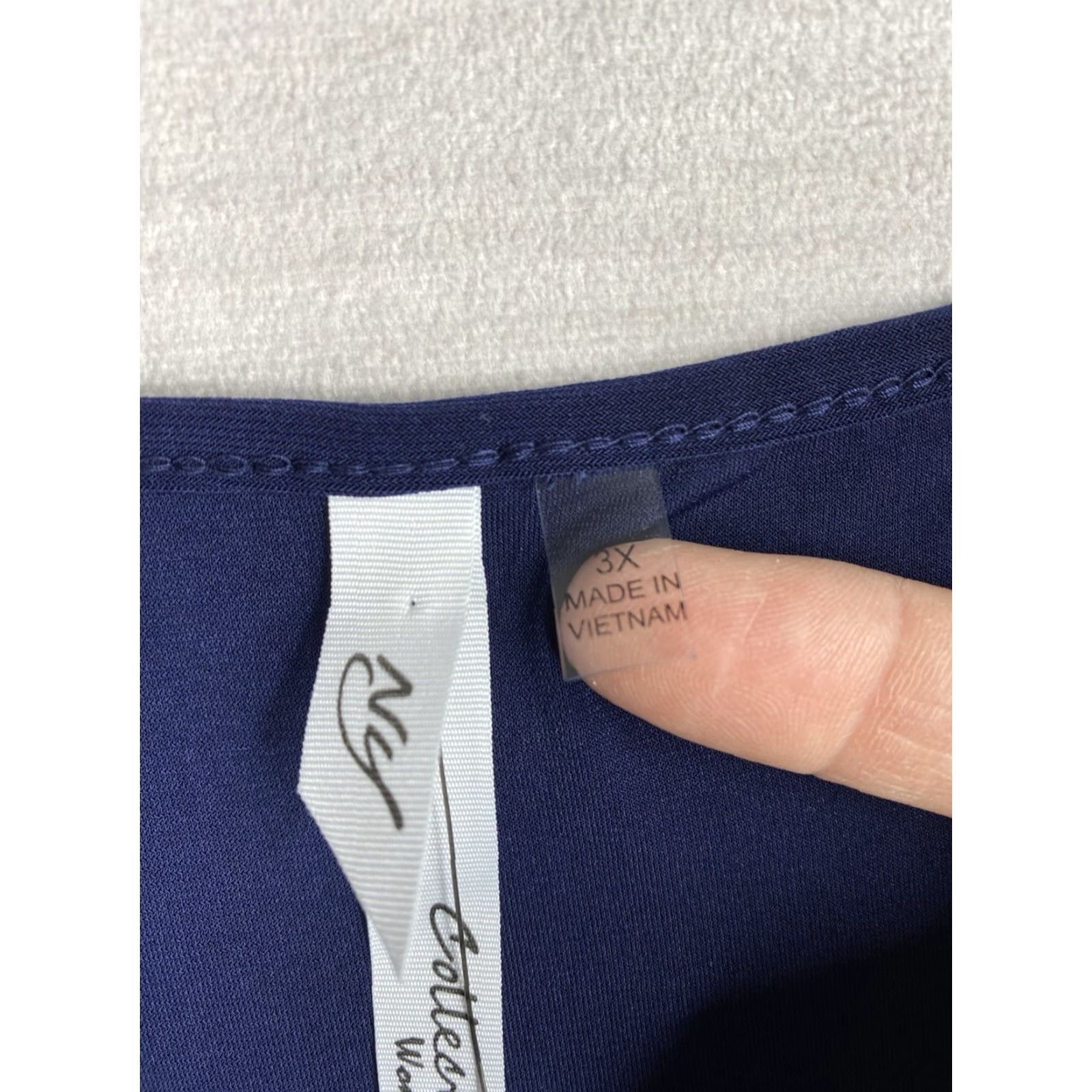 Vintage NY Collection Dress Womens 3X Navy Blue Sleeveless Jersey Knit Tank Casual NWT Size XXL / US 16-18 / IT 52-54 - 3 Thumbnail