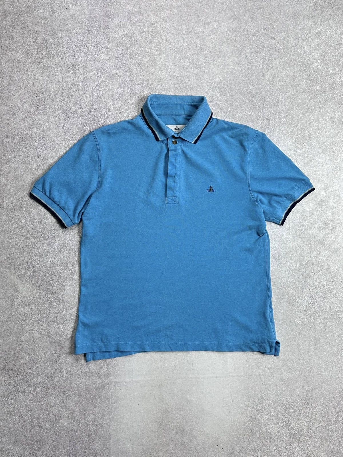 Vintage Vivienne Westwood Orb Saturn Logo Polo Shirt M