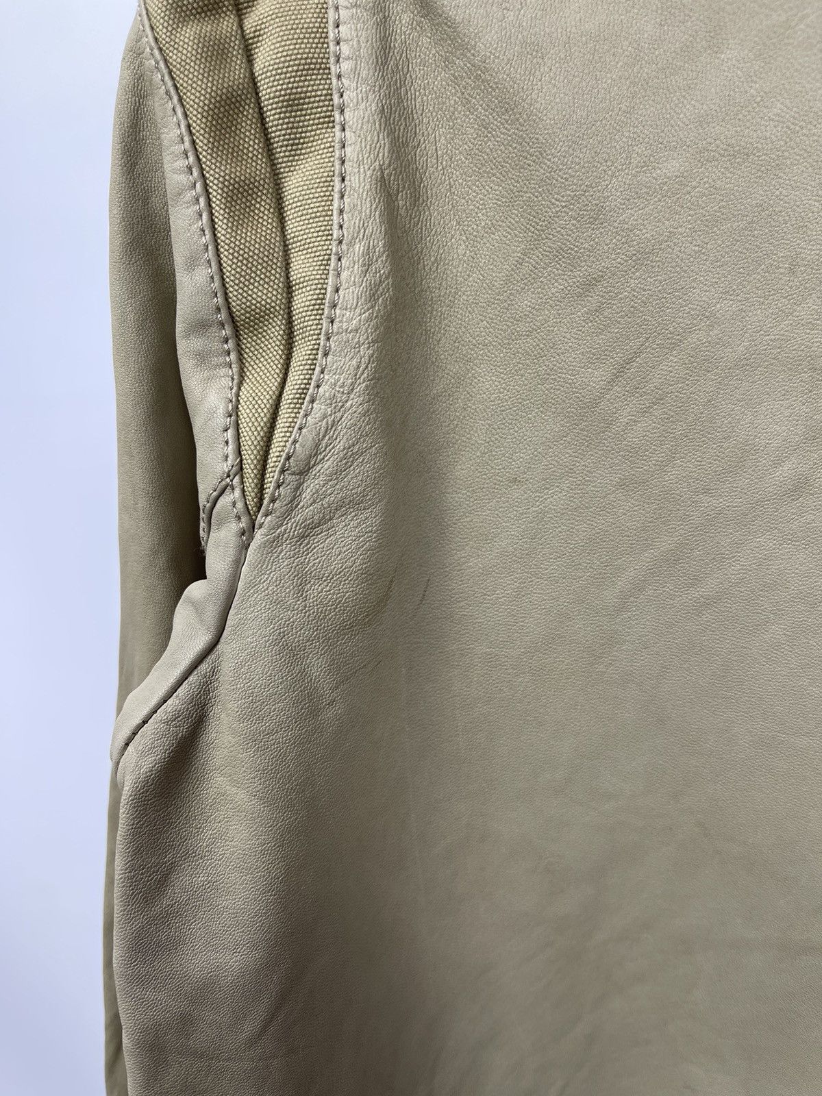 Prada Vintage Prada Y2K Leather Button Beige Jacket Size 42 RIRI Size M / US 6-8 / IT 42-44 - 11 Thumbnail
