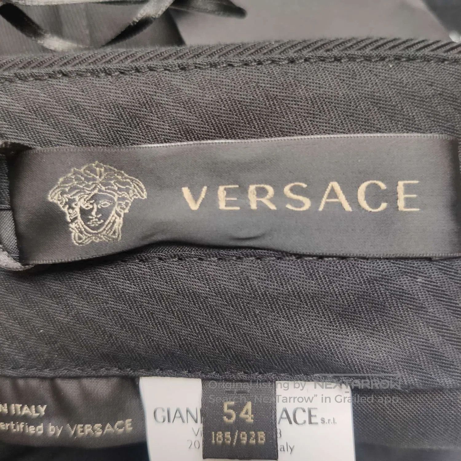 Versace Black Tailored Straight-Leg Trousers. Size US 34 / EU 50 - 5 Thumbnail