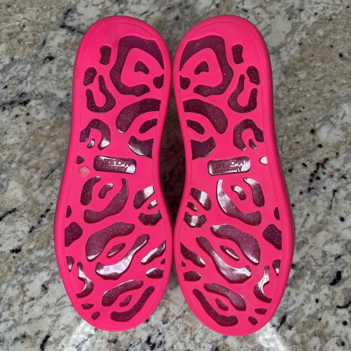 Alexander McQueen Size 6.5-Alexander McQueen Oversized Bright PinkGlitter used Size US 6.5 / EU 39-40 - 11 Thumbnail