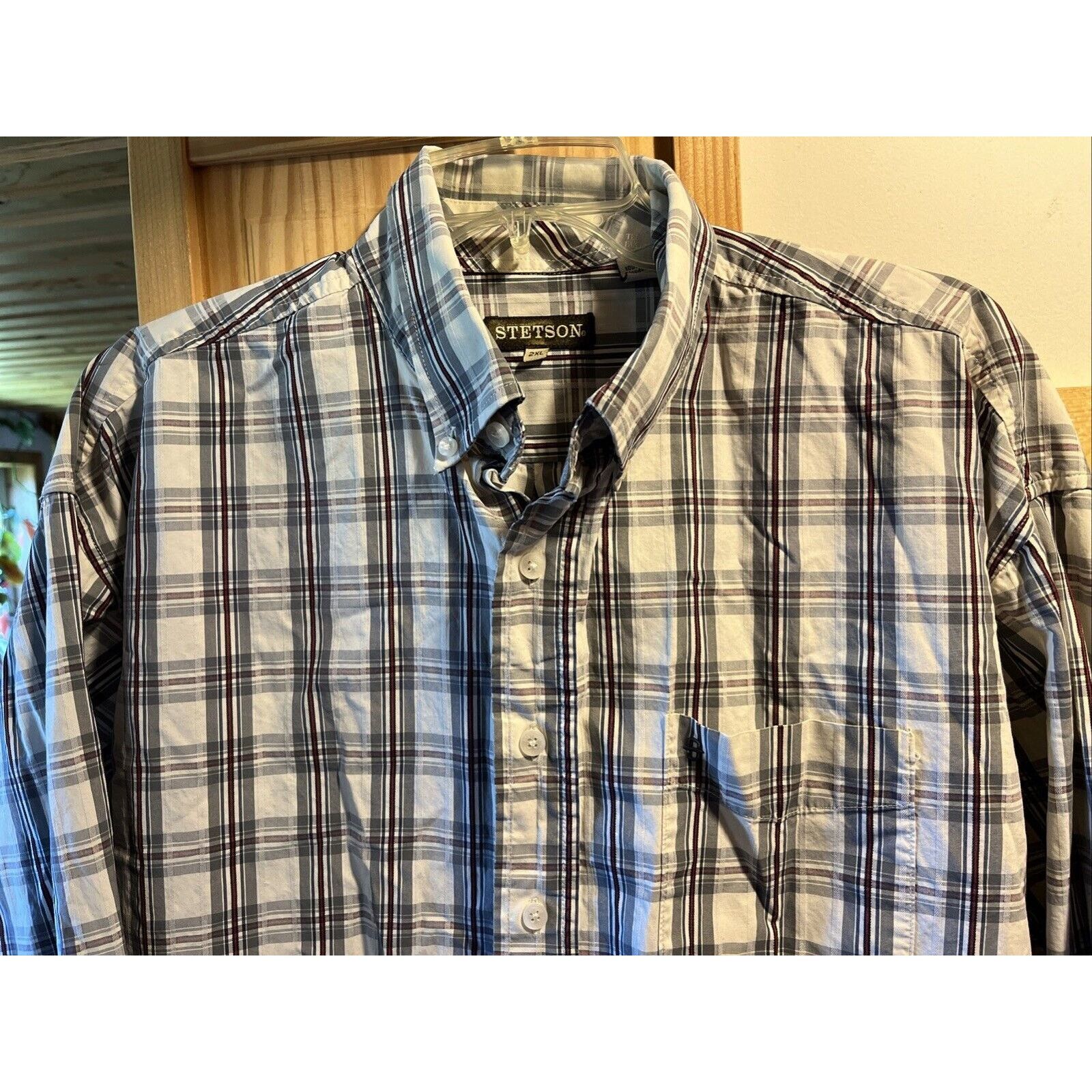 Stetson Stetson VTG Men’s XXL White Plaid Long Sleeve Shirt Western Size US XXL / EU 58 / 5 - 4 Thumbnail