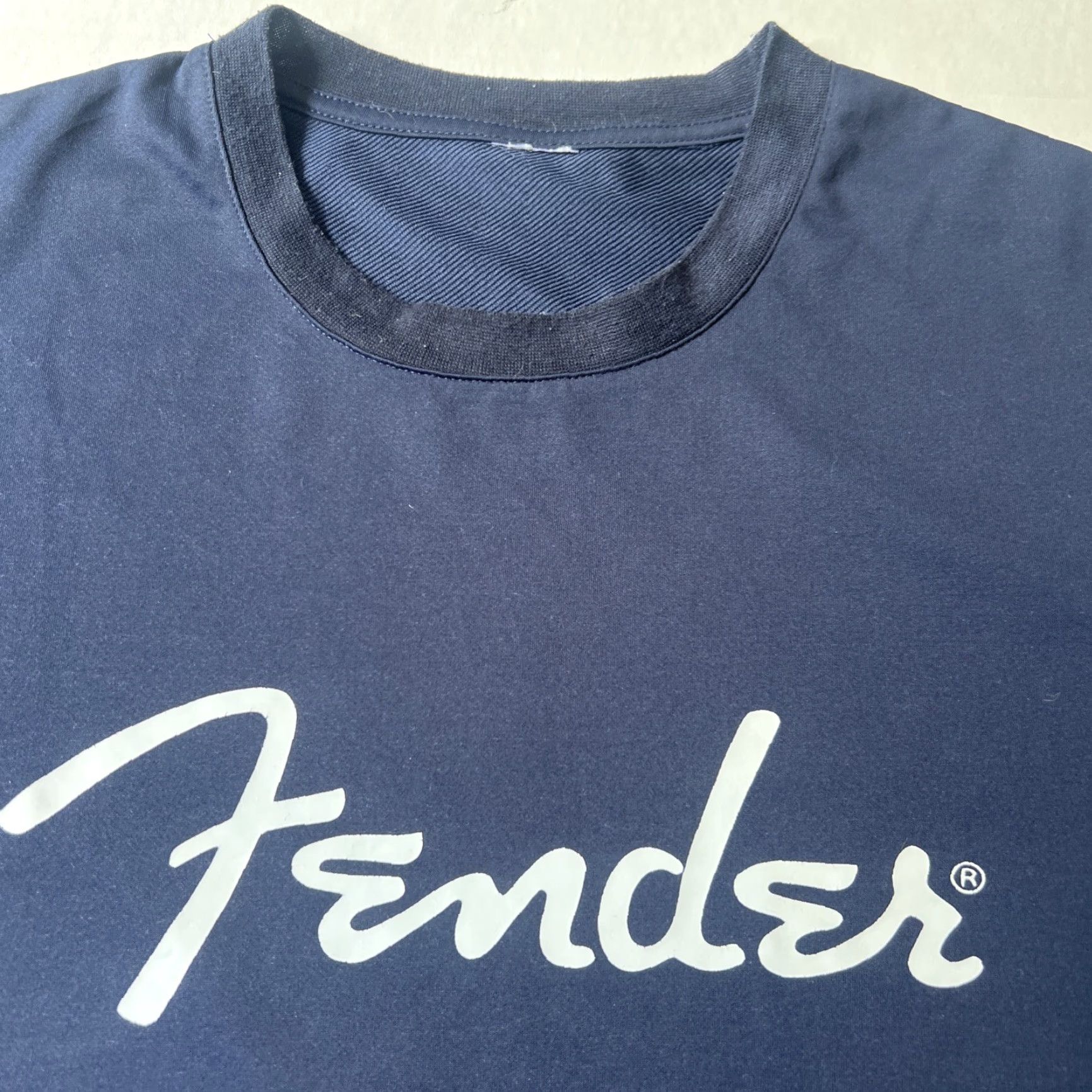 Fender VINTAGE Fender Logo Athletic Shirt Jersey XL Blue Guitar Makers Mens T-Shirt Size US XL / EU 56 / 4 - 2 Thumbnail