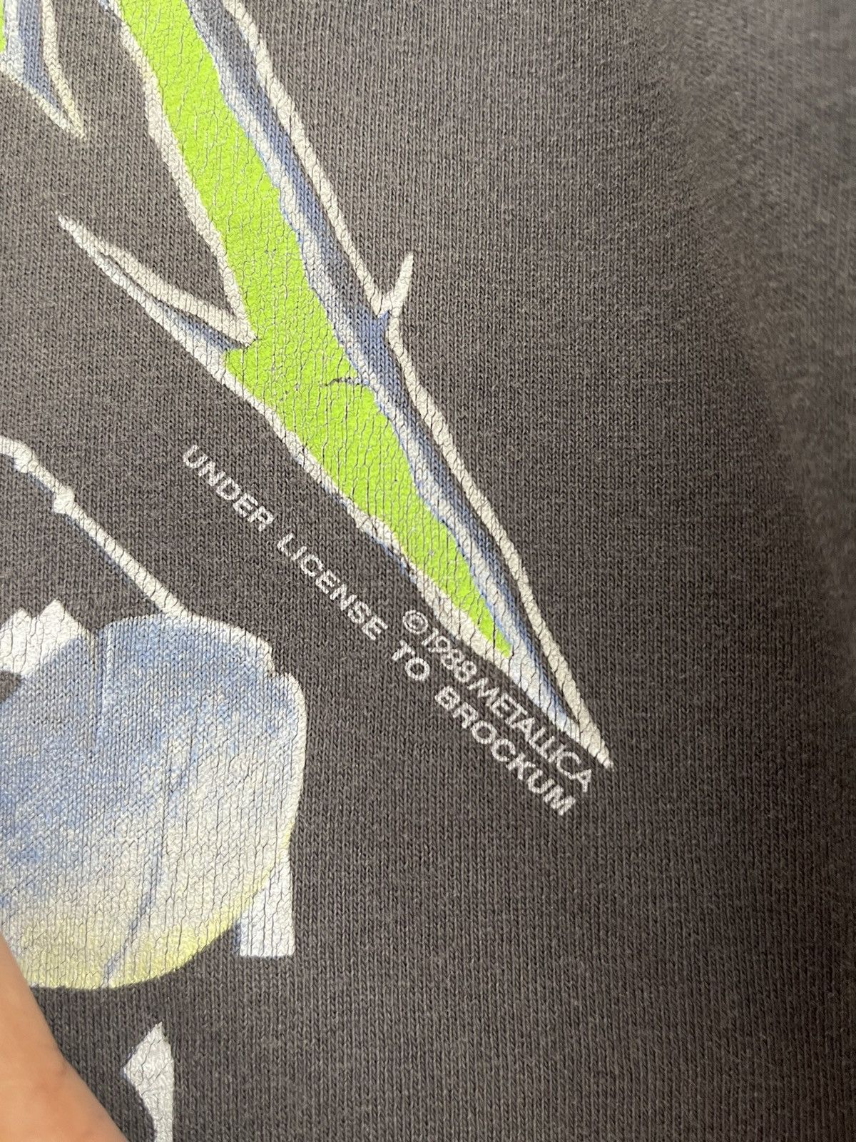 Band Tees Faded Vintage Metallica And Justice for All Brockum Holes Size US L / EU 52-54 / 3 - 5 Thumbnail