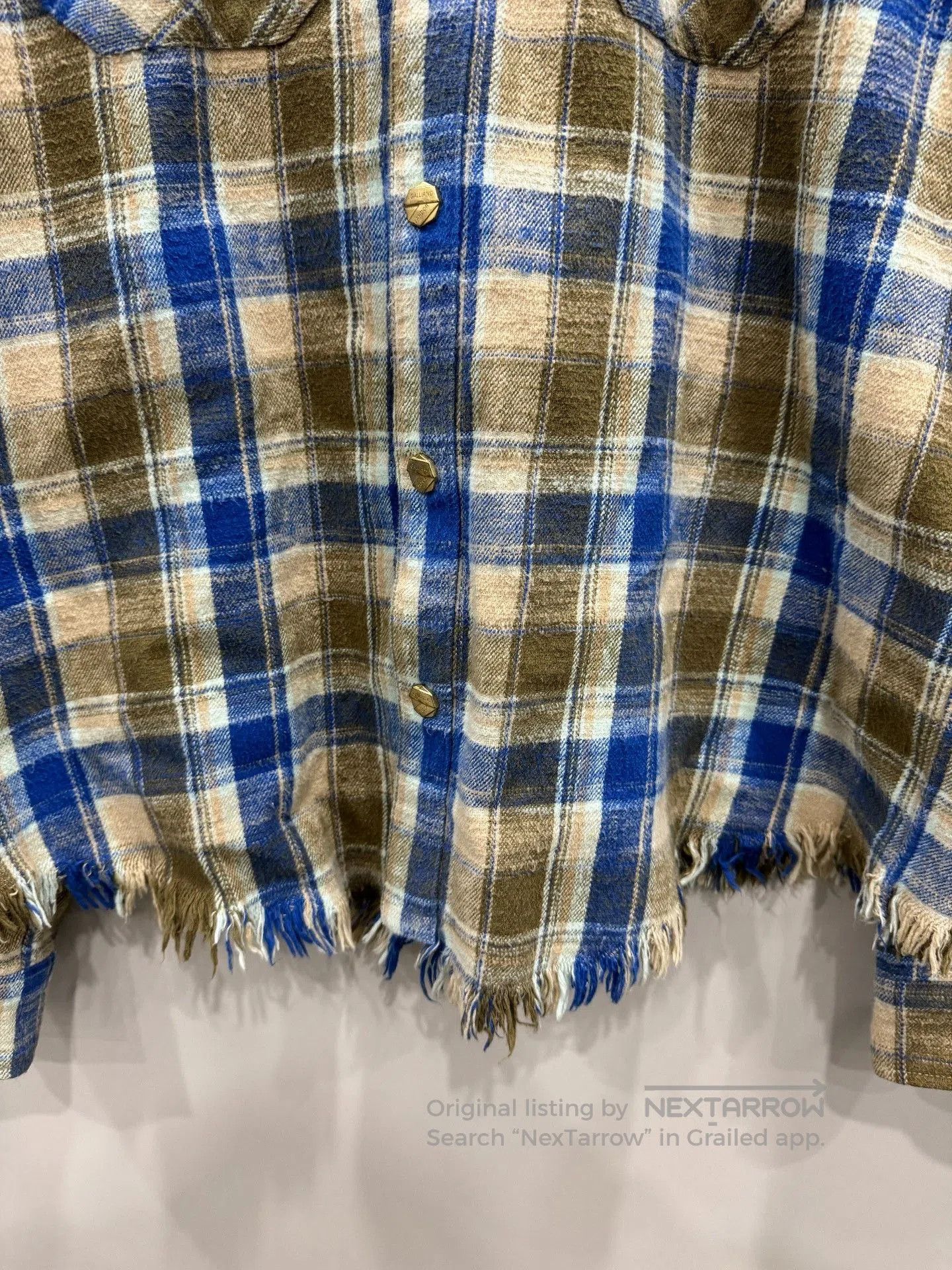 John Galliano Galliano Landor Plaid Distressed Shirt Jacket. Size US M / EU 48-50 / 2 - 4 Thumbnail