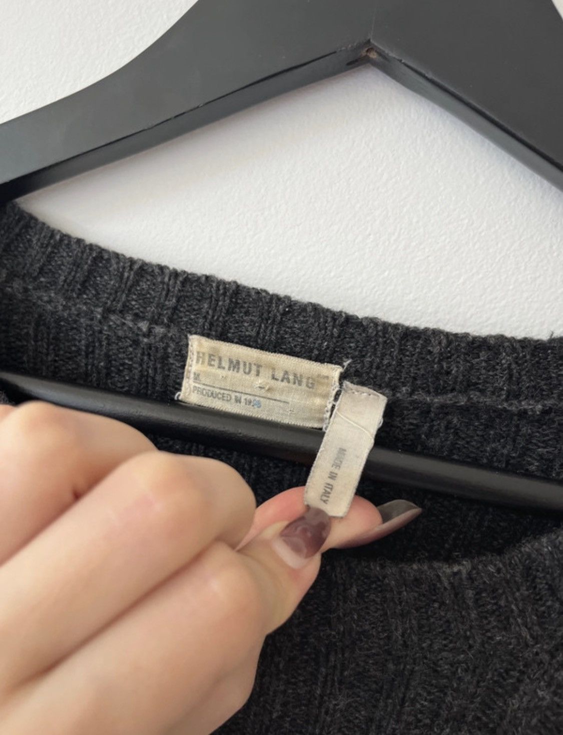 Helmut Lang Helmut Lang 1998 grey knit jumper Size US M / EU 48-50 / 2 - 7 Thumbnail