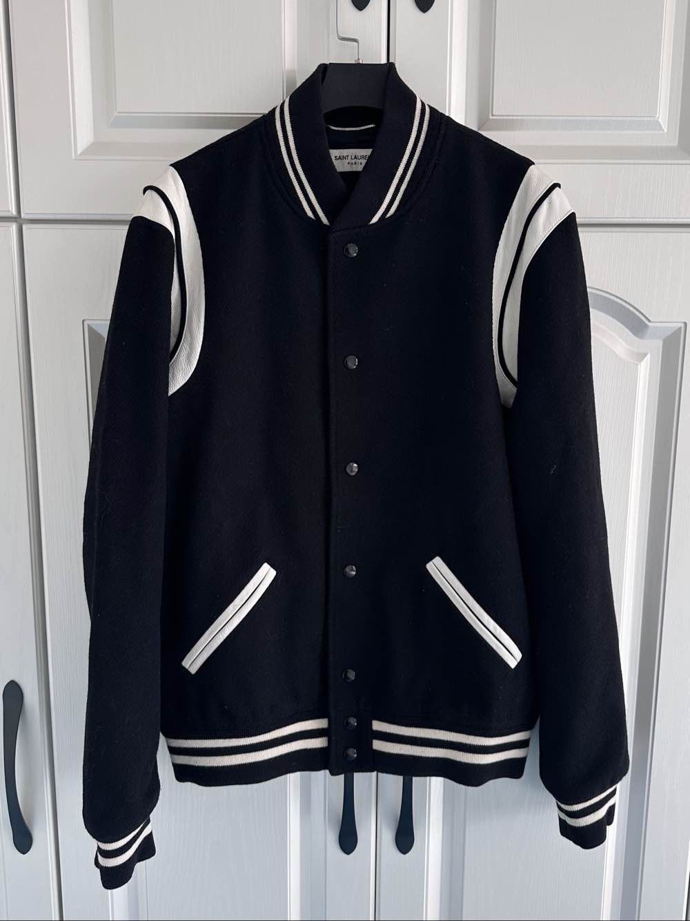 Saint Laurent Paris Saint Laurent Striped Varsity Jacket Size L Size US L / EU 52-54 / 3 - 1 Thumbnail