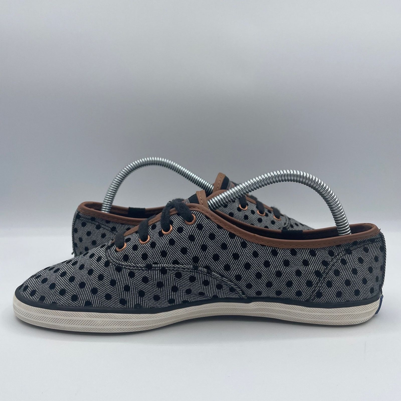 Keds Keds Gray Black Polka Dot Low Canvas Shoes Womens 8.5 Size US 8.5 / IT 38.5 - 6 Thumbnail