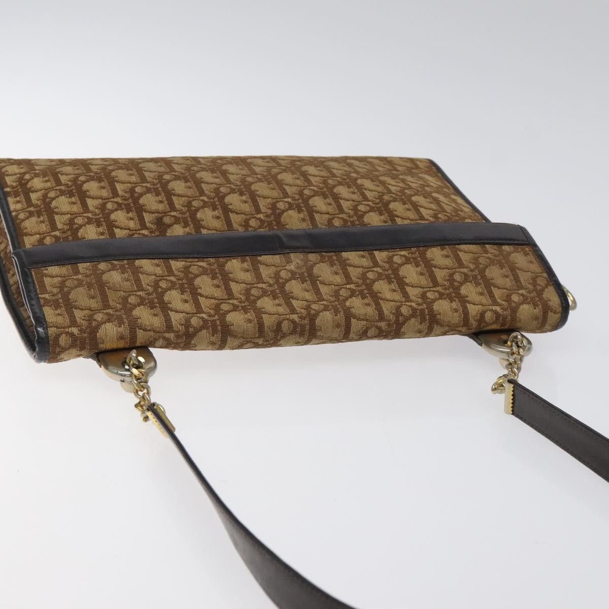 Dior DIOR Trotter Canvas Shoulder Bag Brown Gold Size ONE SIZE - 6 Thumbnail