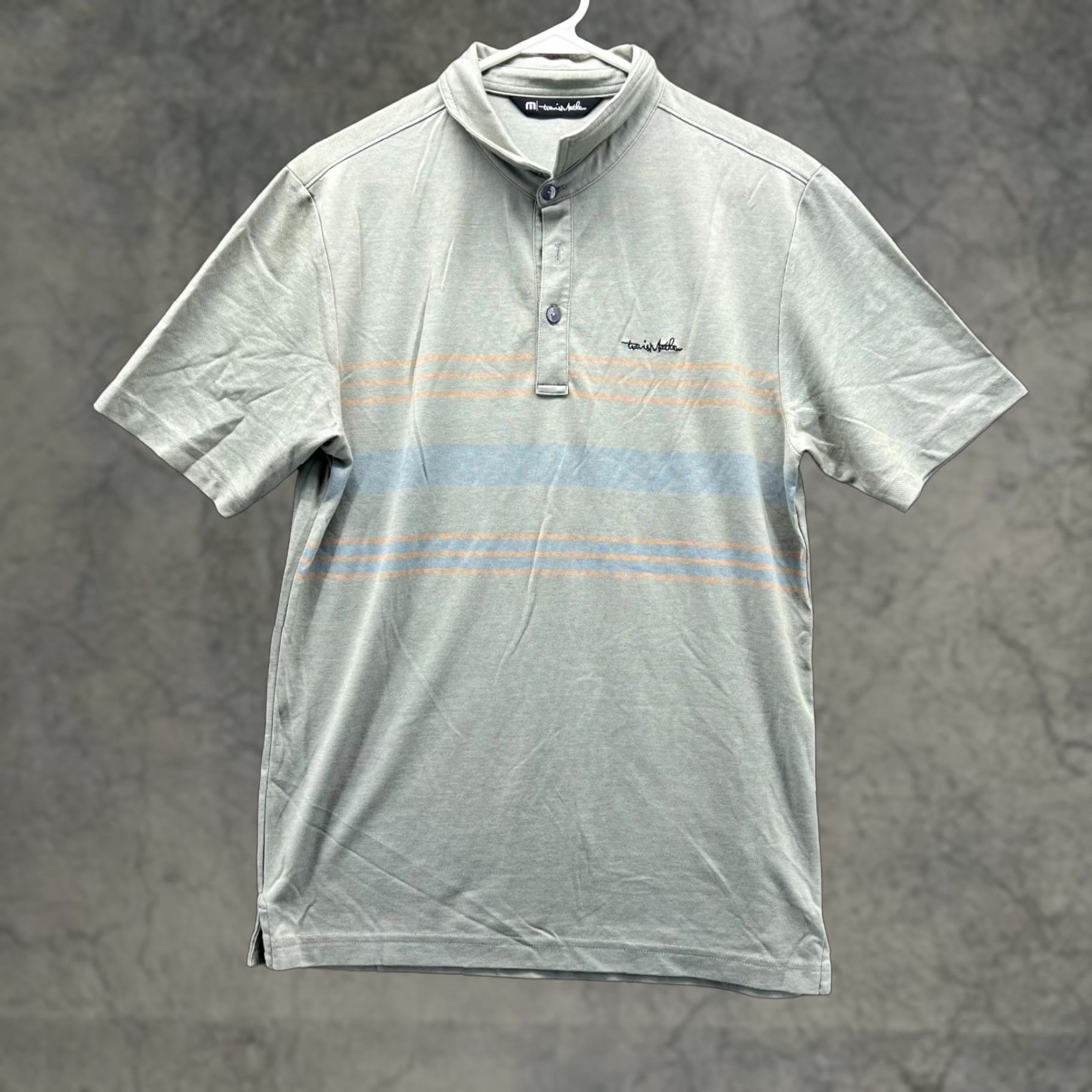 TravisMathew VINTAGE Travis Mathew Polo Shirt Men Medium Adult Green Orange Casual Golf Cotton Shirt Clothing Men Size US M / EU 48-50 / 2 - 1 Thumbnail