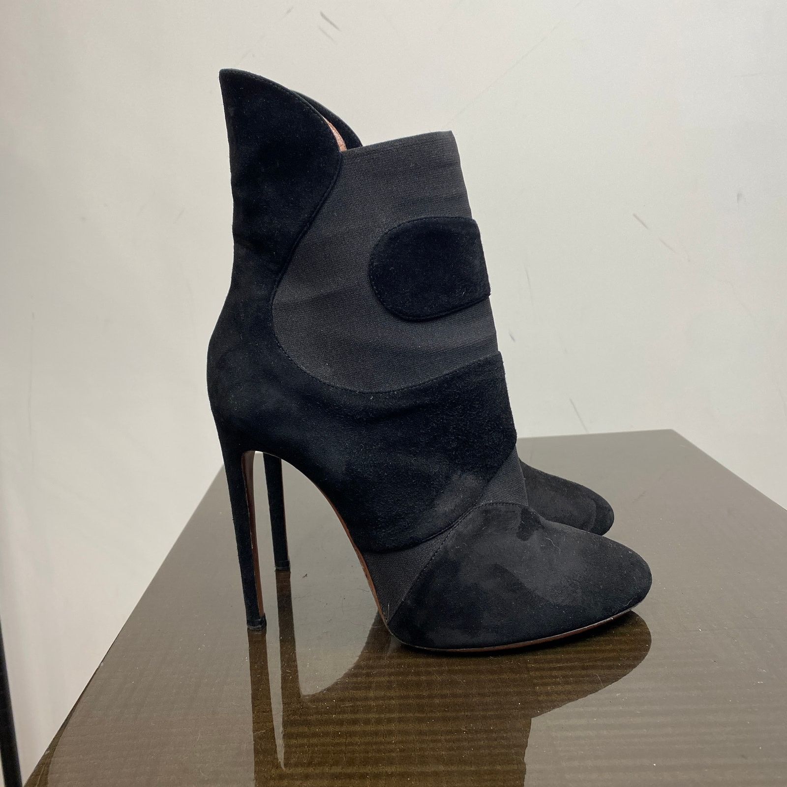 Alaia Alaia Suede Geo Booties Stiletto Heels Women's 40 US 9 Size US 9 / IT 39 - 3 Thumbnail