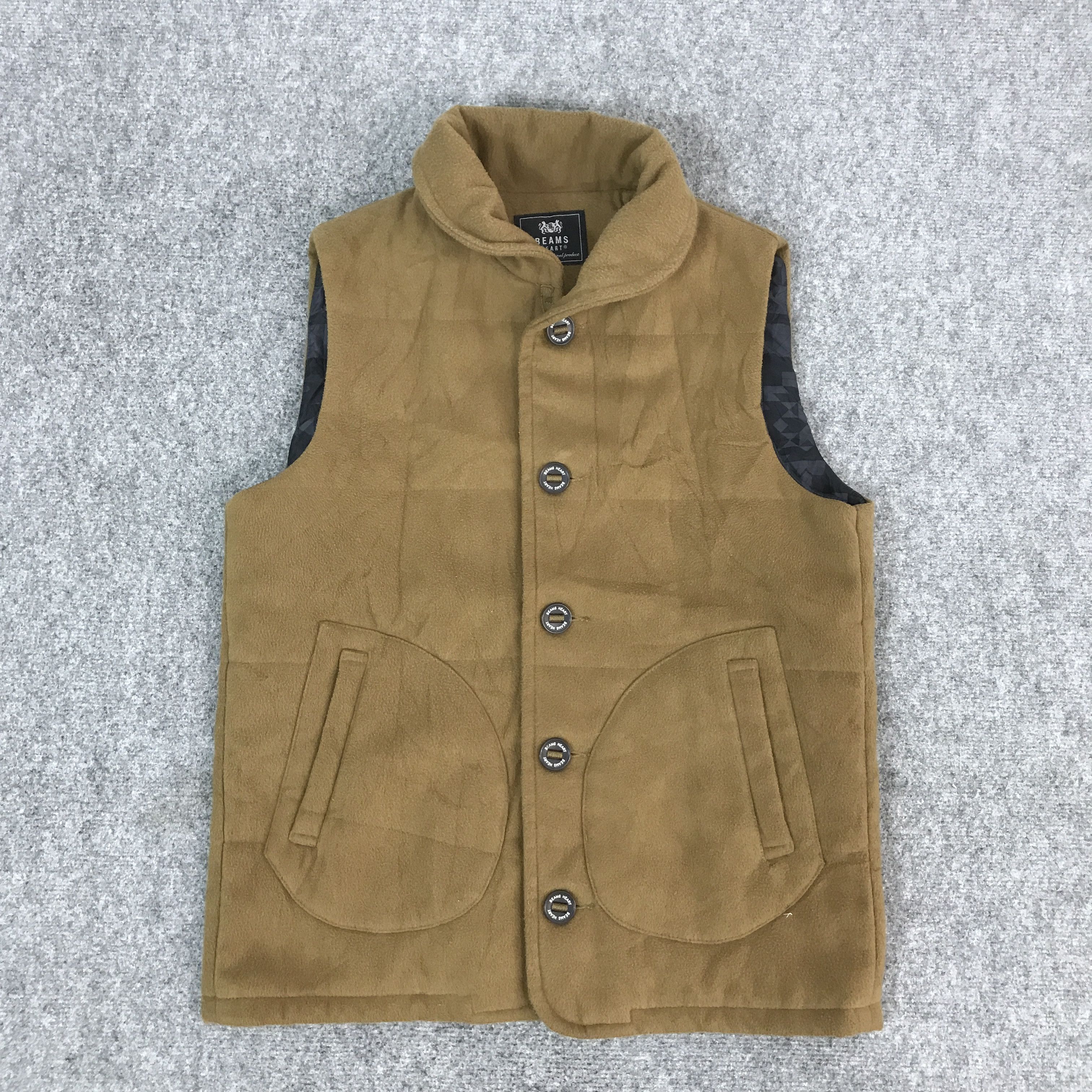 Beams Plus BEAMS HEART WOOL BUTTON VEST JACKET Size US L / EU 52-54 / 3 - 1 Thumbnail