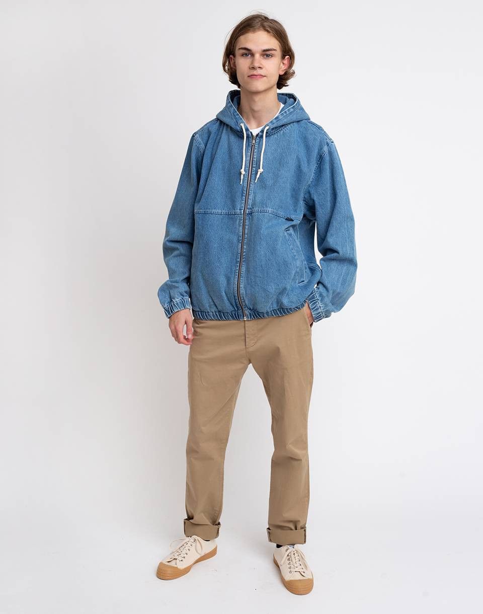 Stussy Denim Hooded Zip Work Jacket Size US XXL / EU 58 / 5 - 1 Thumbnail