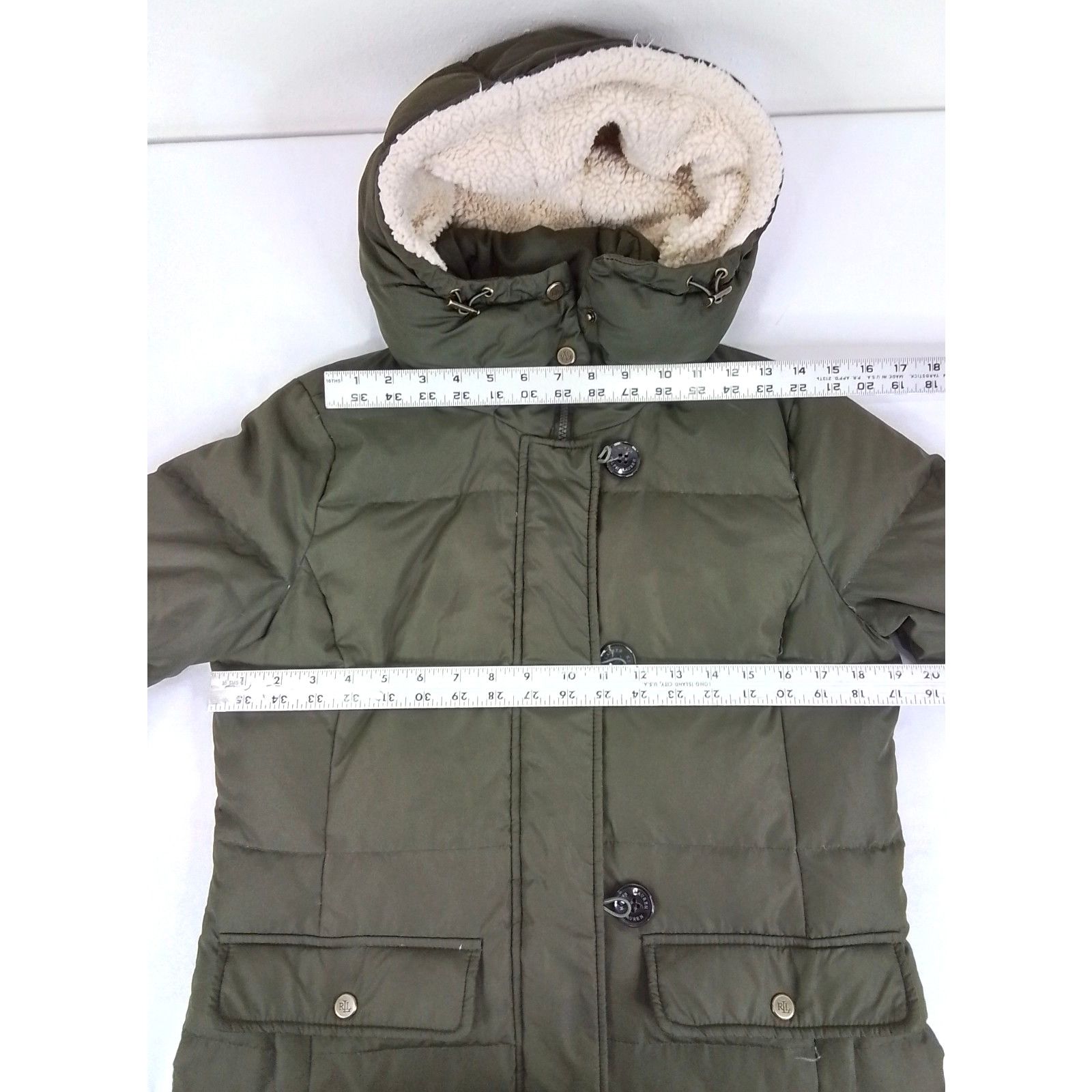 Lauren Ralph Lauren Lauren by Ralph Lauren Down Jacket Women's Small Olive Green Size S / US 4 / IT 40 - 17 Thumbnail