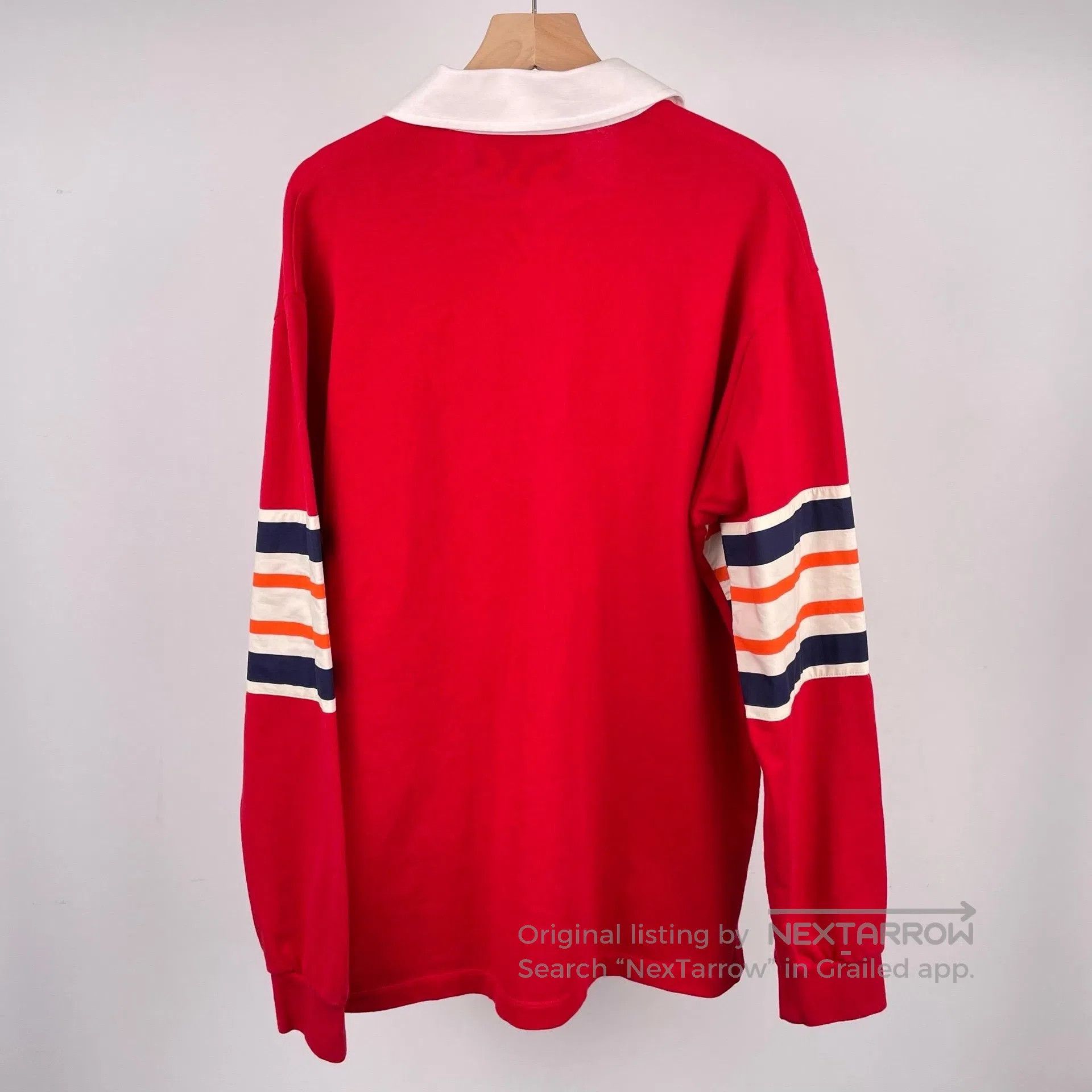 Gucci Guicci Red Contrast Striped Double GPolo Long Sleeve Size Size US XS / EU 42 / 0 - 2 Thumbnail