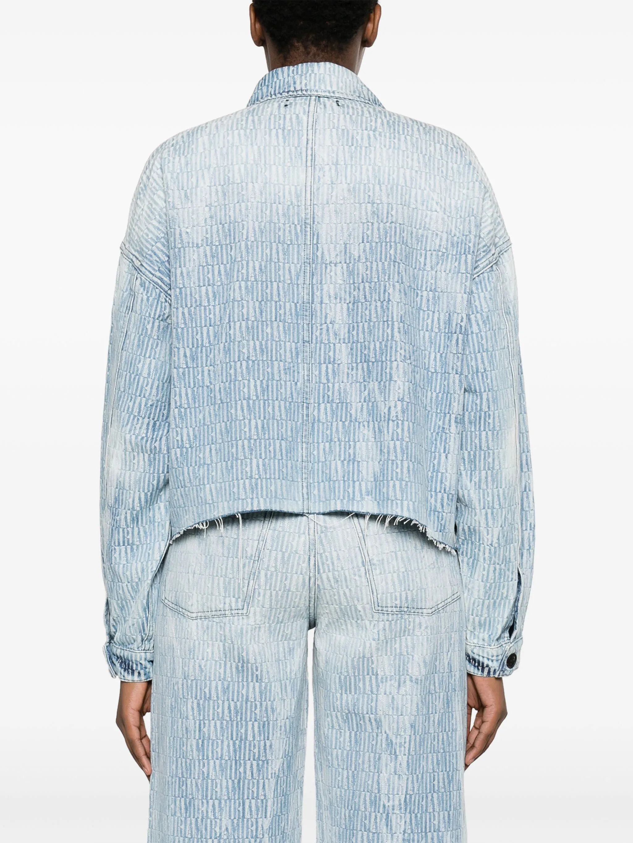 Amiri o1y0425 Denim Jacket in Blue Size S / US 4 / IT 40 - 4 Thumbnail