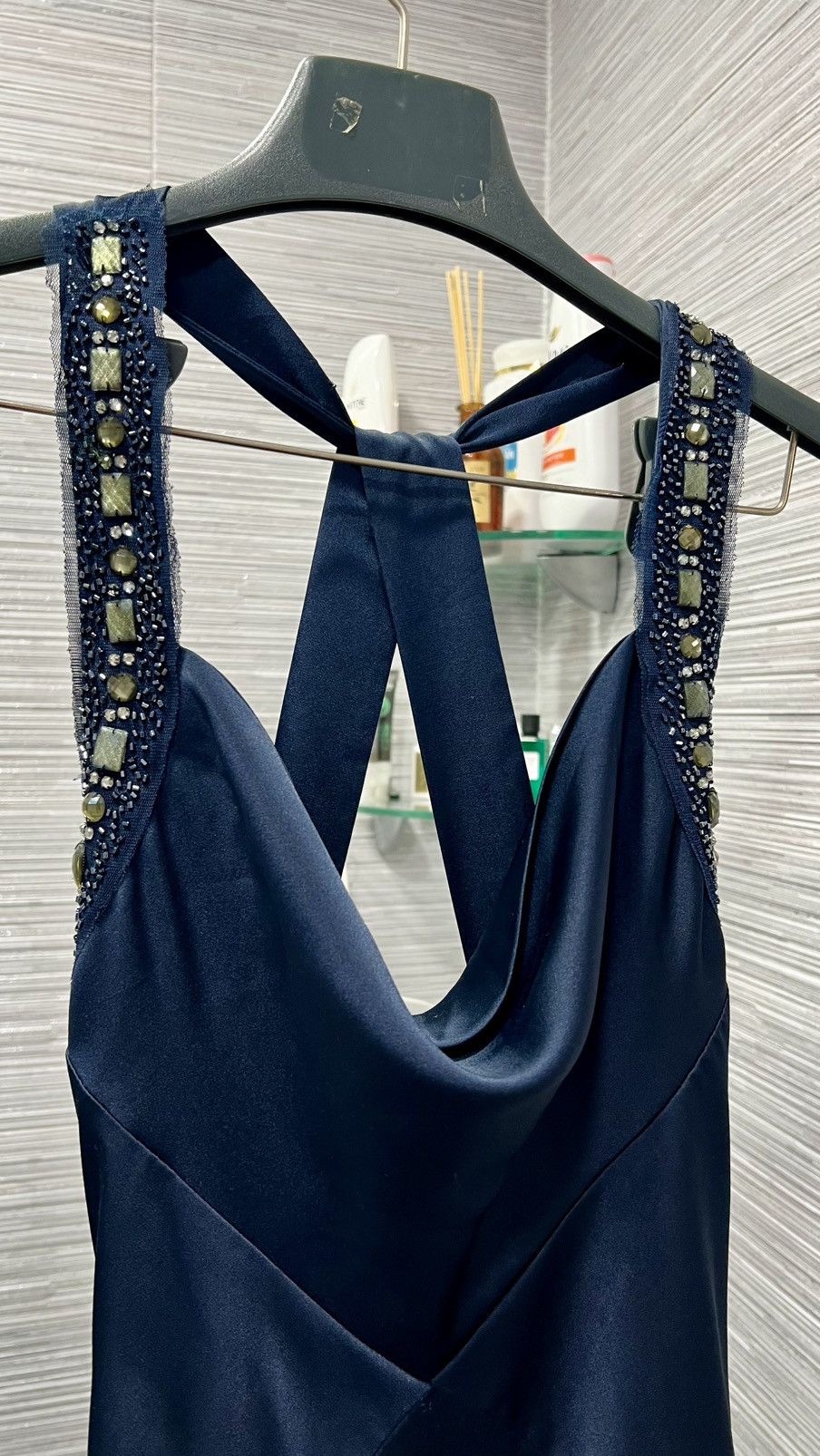 Bcbgmaxazria BCBG Maxazria Dress Womens Size 0 Navy Jewel Embellished Size XS / US 0-2 / IT 36-38 - 5 Thumbnail