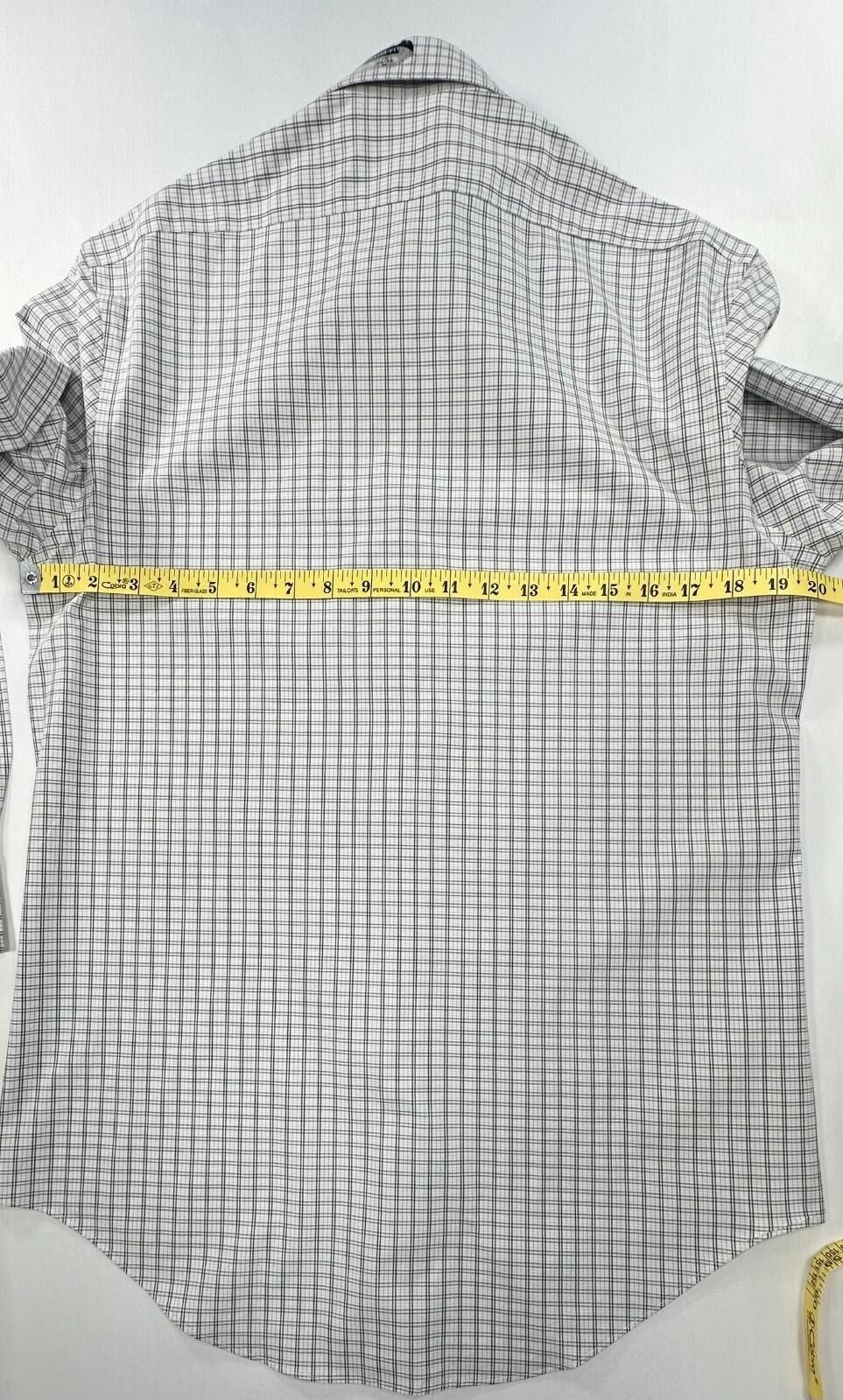 Calvin Klein Calvin Klein Slim Stretch Button Up Black Mens 15-34/35 XL Size 38R - 3 Thumbnail