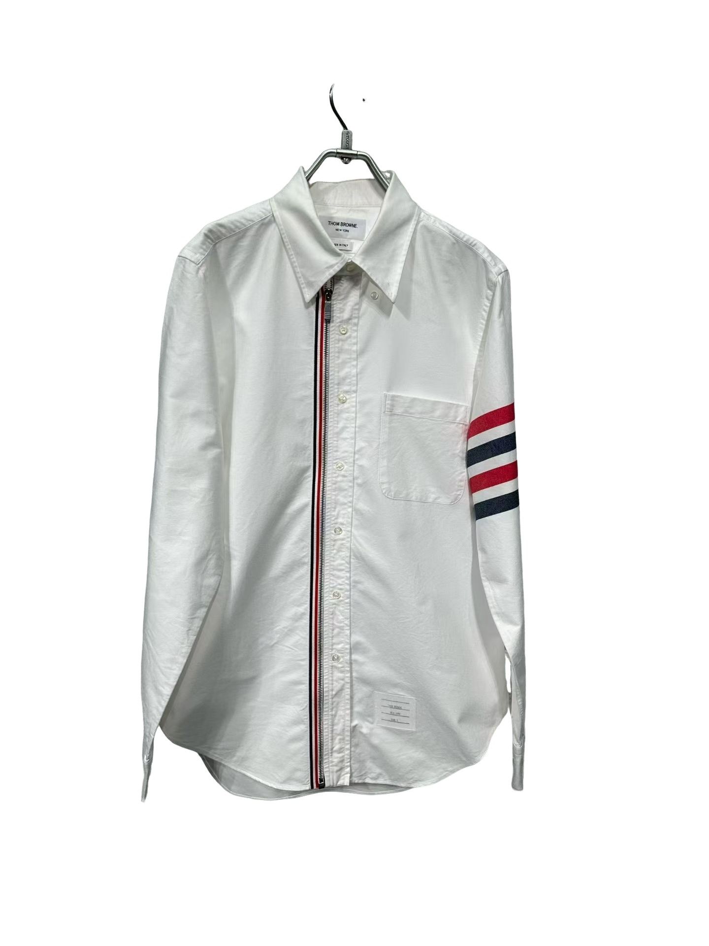 Thom Browne Thom Browne RWB Zip Front Shirt Size L Size US L / EU 52-54 / 3 - 1 Thumbnail
