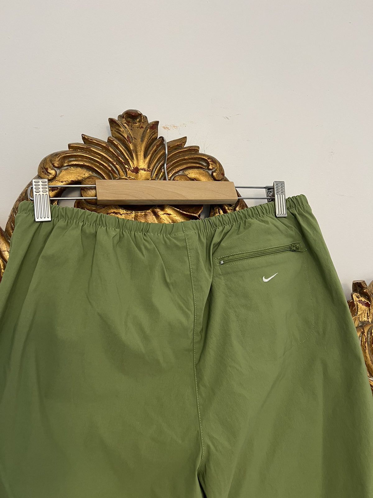 Vintage Vintage Nike Zip Leg Nylon Drill GREEN Pants Joggers Size US 31 - 3 Thumbnail