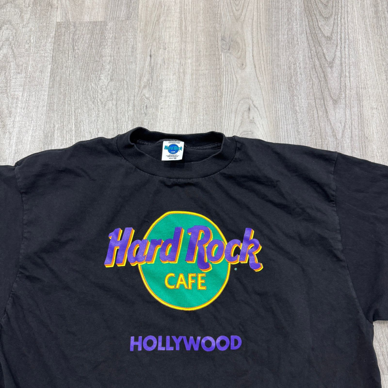 Vintage Vintage Hard Rock Cafe Hollywood Shirt Men's XL Black 90s Size US XL / EU 56 / 4 - 2 Thumbnail