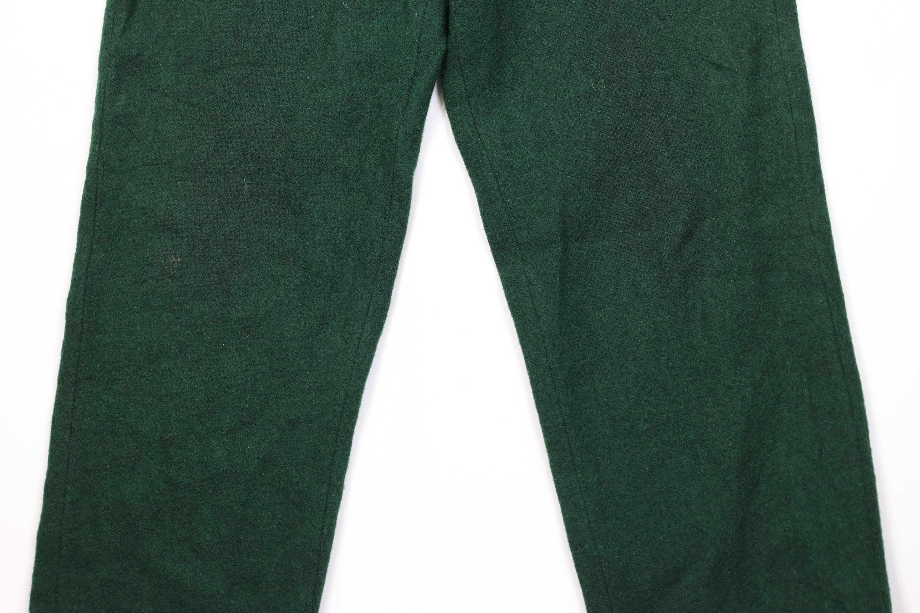 Woolrich Woolen Mills Vintage 70s Woolrich Mackinaw Wool Wide Leg Pants Green USA Size US 32 / EU 48 - 3 Thumbnail