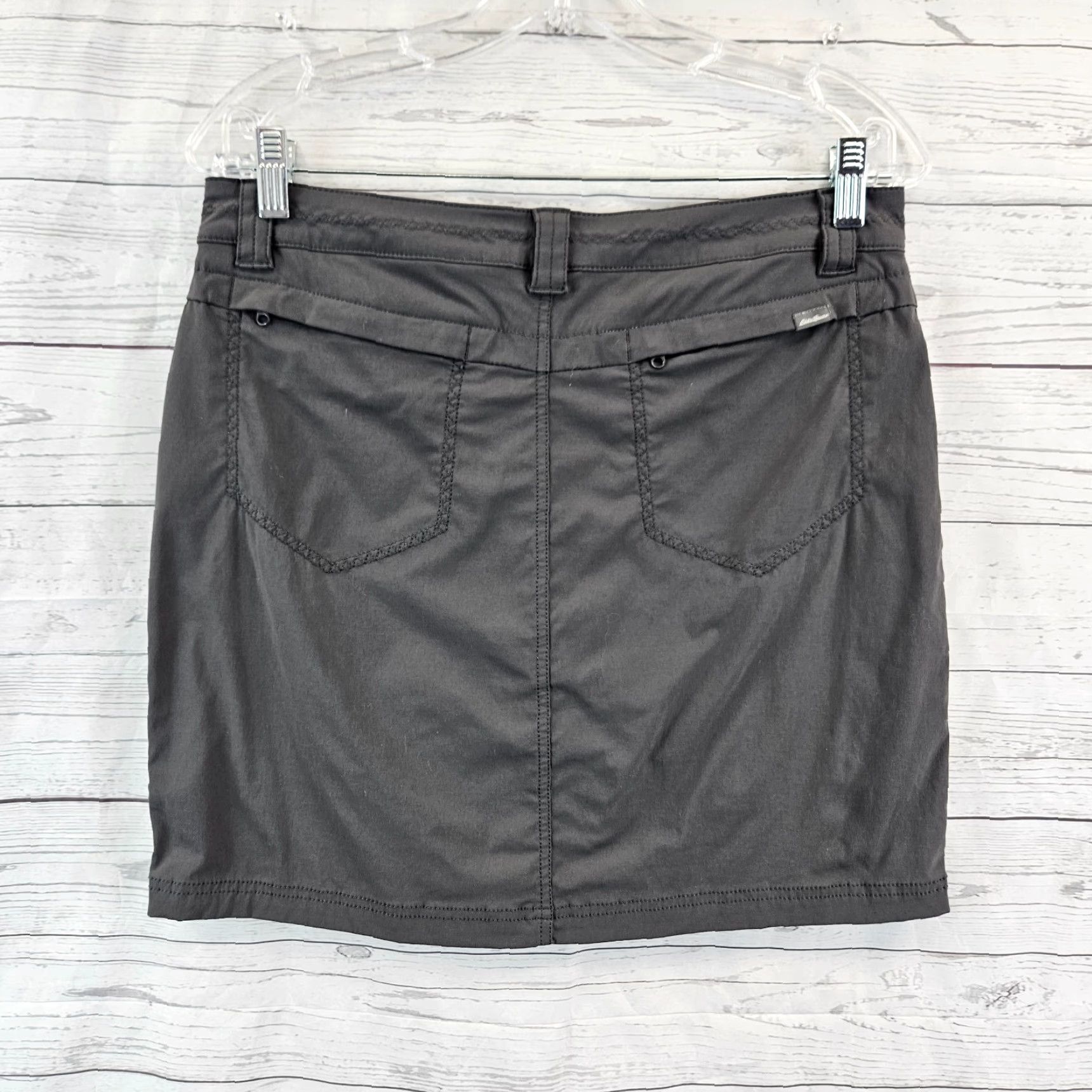 Eddie Bauer Eddie Bauer Womens Skort Sz 4 Solid Gray Pockets Polyester Blend Size ONE SIZE - 2 Thumbnail