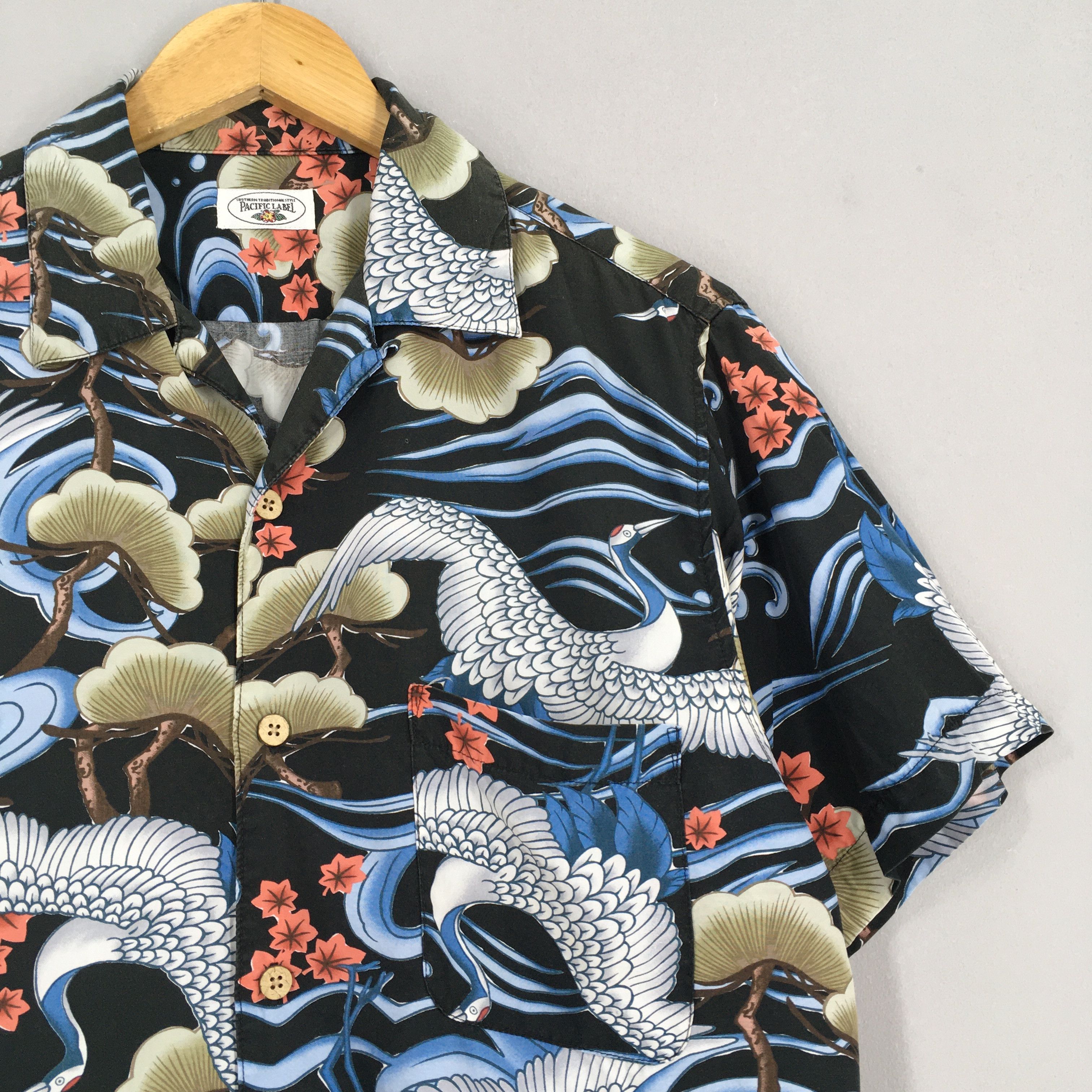 Other Hawaiian Japanese Culture Phoenix Bird Dragon Rayon Shirt Size US M / EU 48-50 / 2 - 2 Thumbnail