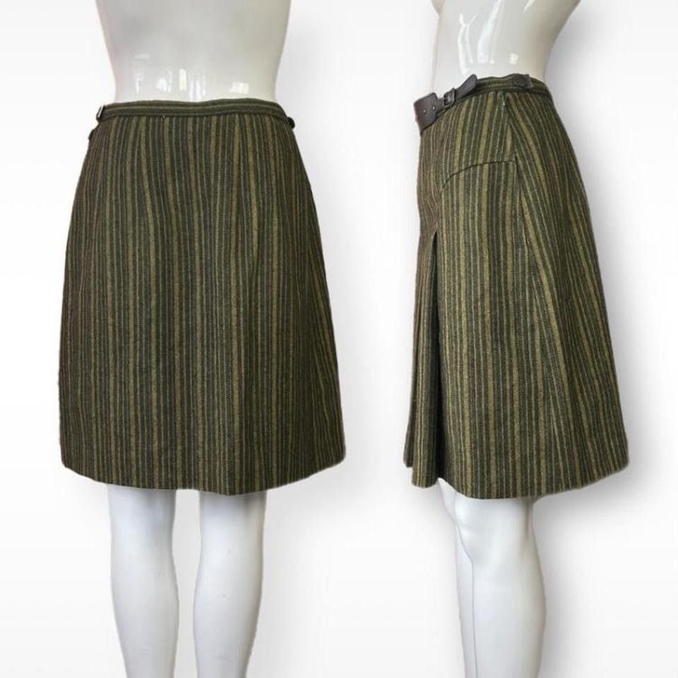 Vintage Vintage High Rise WOOL Skirt Size 27" / US 4 / IT 40 - 3 Thumbnail