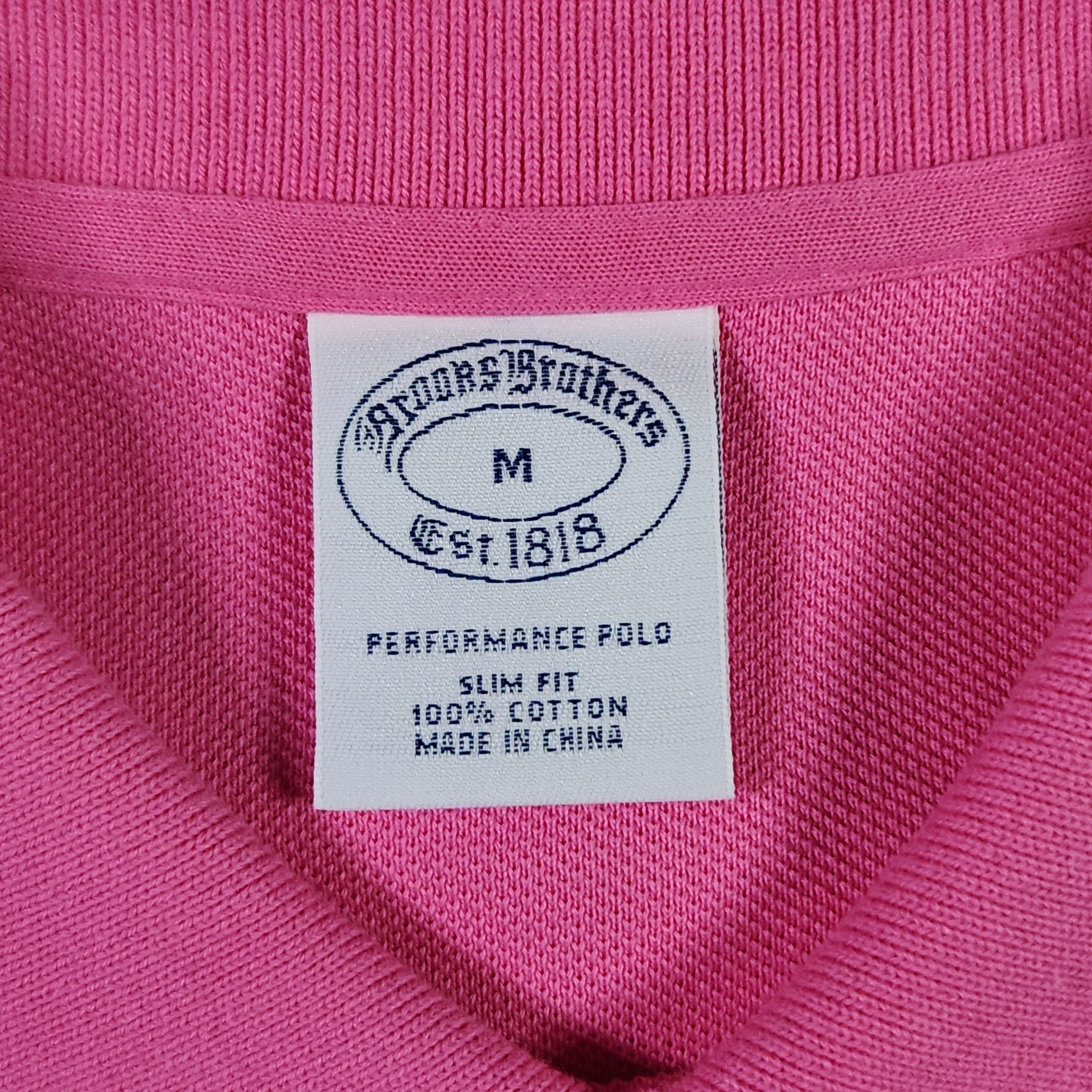 Brooks Brothers Brooks Brothers Polo Shirt Medium Pink Pique Embroidered Size US M / EU 48-50 / 2 - 7 Thumbnail