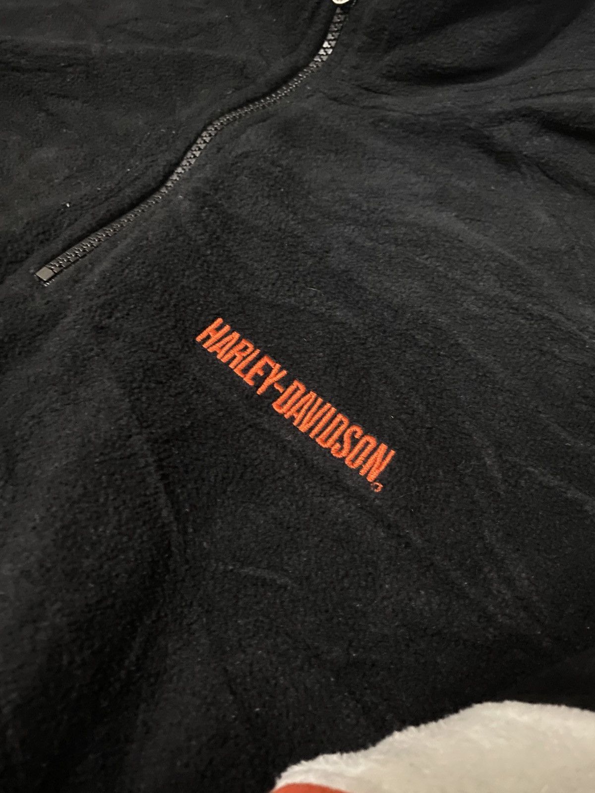 Harley Davidson × Vintage Vintage Harley Davidson 1/3 Zip Fleece Jacket Size US L / EU 52-54 / 3 - 2 Thumbnail
