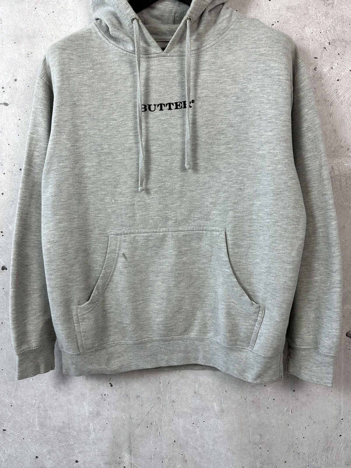 Butter Goods Butter Goods Made in USA Grey Cotton Central Logo Hoodie Size US M / EU 48-50 / 2 - 3 Thumbnail