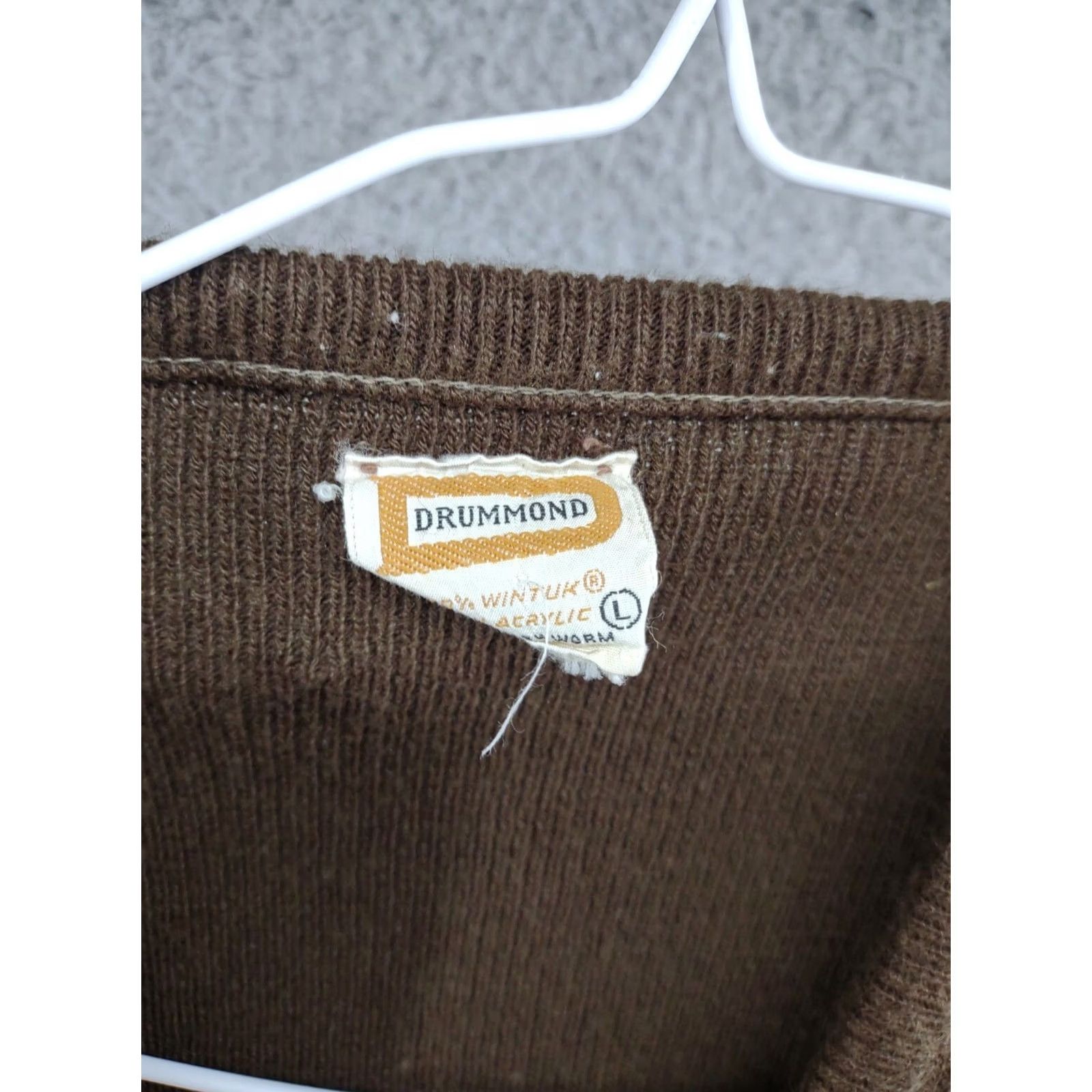 Vintage Vintage 70s Drummond Acrylic Brown Sweater Vest - Large Size Golf Tennis Size US L / EU 52-54 / 3 - 4 Thumbnail