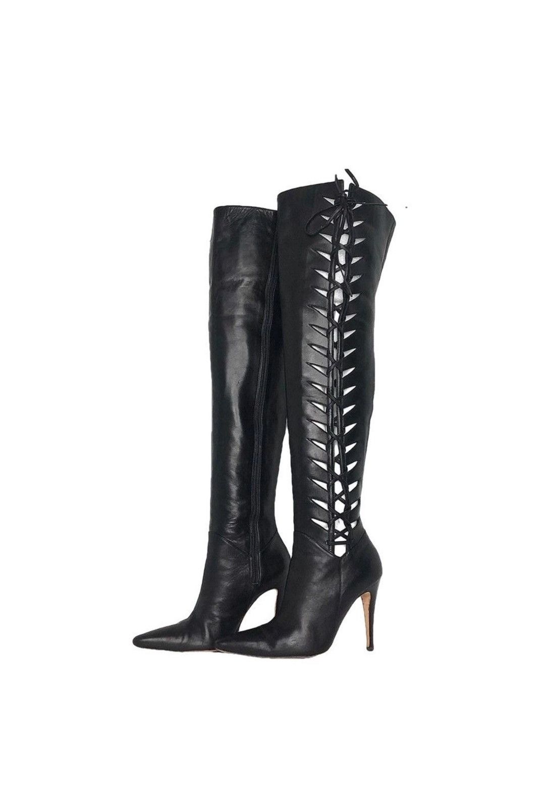 Manolo Blahnik Manolo Blahnik Cutout Heeled Boots Size US 7 / IT 37 - 2 Thumbnail