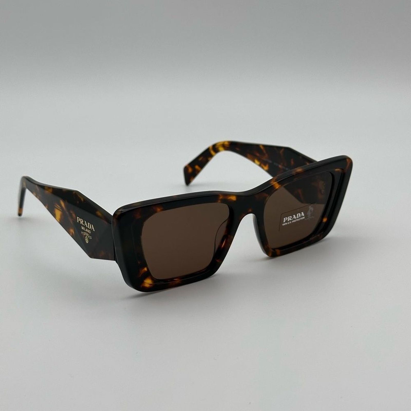 Prada PRADA Sunglasses PR08YS 01V8C1 Havana Honey/Dark Brown Women Size ONE SIZE - 6 Thumbnail
