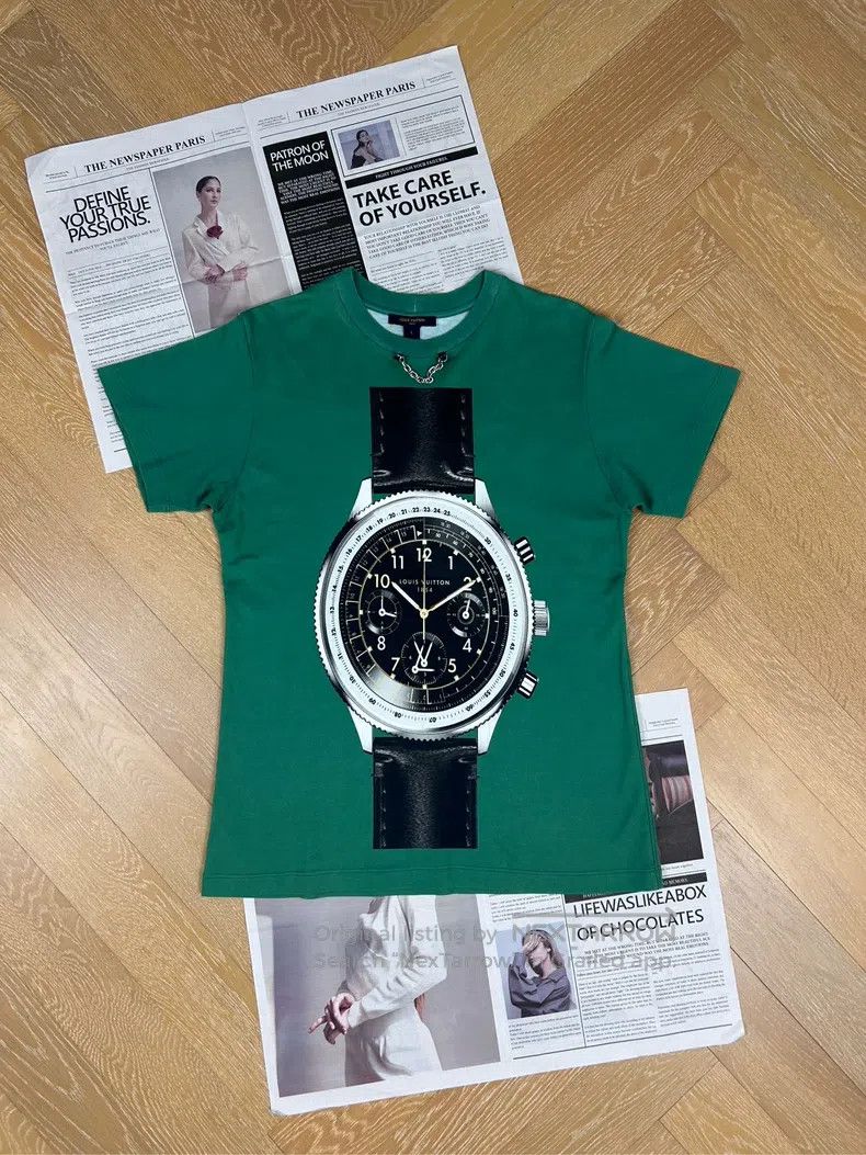 Louis Vuitton Louis Vuitton Clock logo T-shirt Size US L / EU 52-54 / 3 - 1 Thumbnail