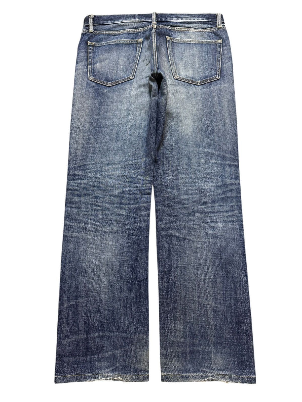 Uniqlo Vintage Y2K Japanese Uniqlo Blue Faded Wash Wide Leg Loose Size US 35 - 2 Thumbnail