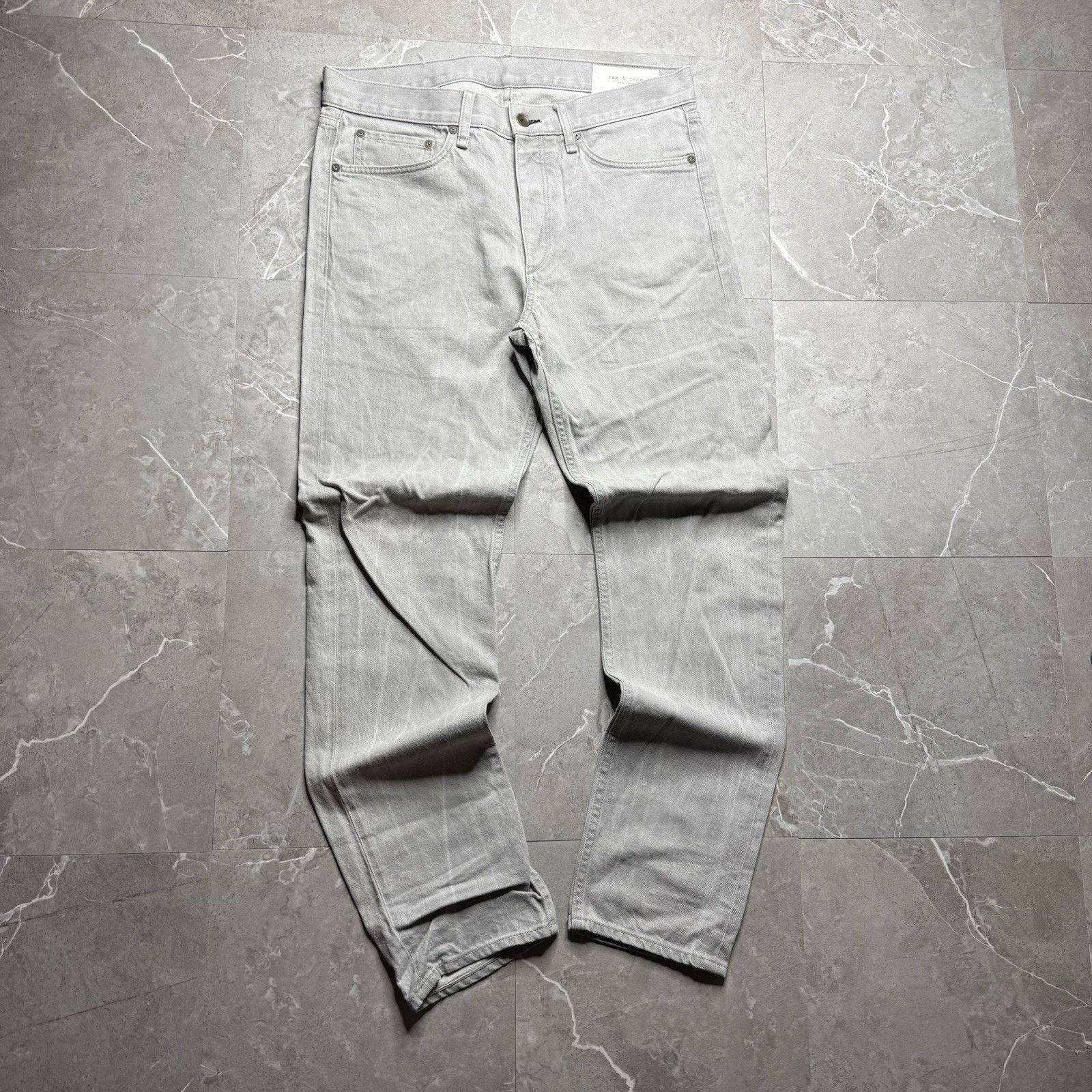 Rag & Bone Rag & Bone Jeans 34x31 Light Gray Fit Slim Stretch Denim Size US 34 / EU 50 - 2 Thumbnail