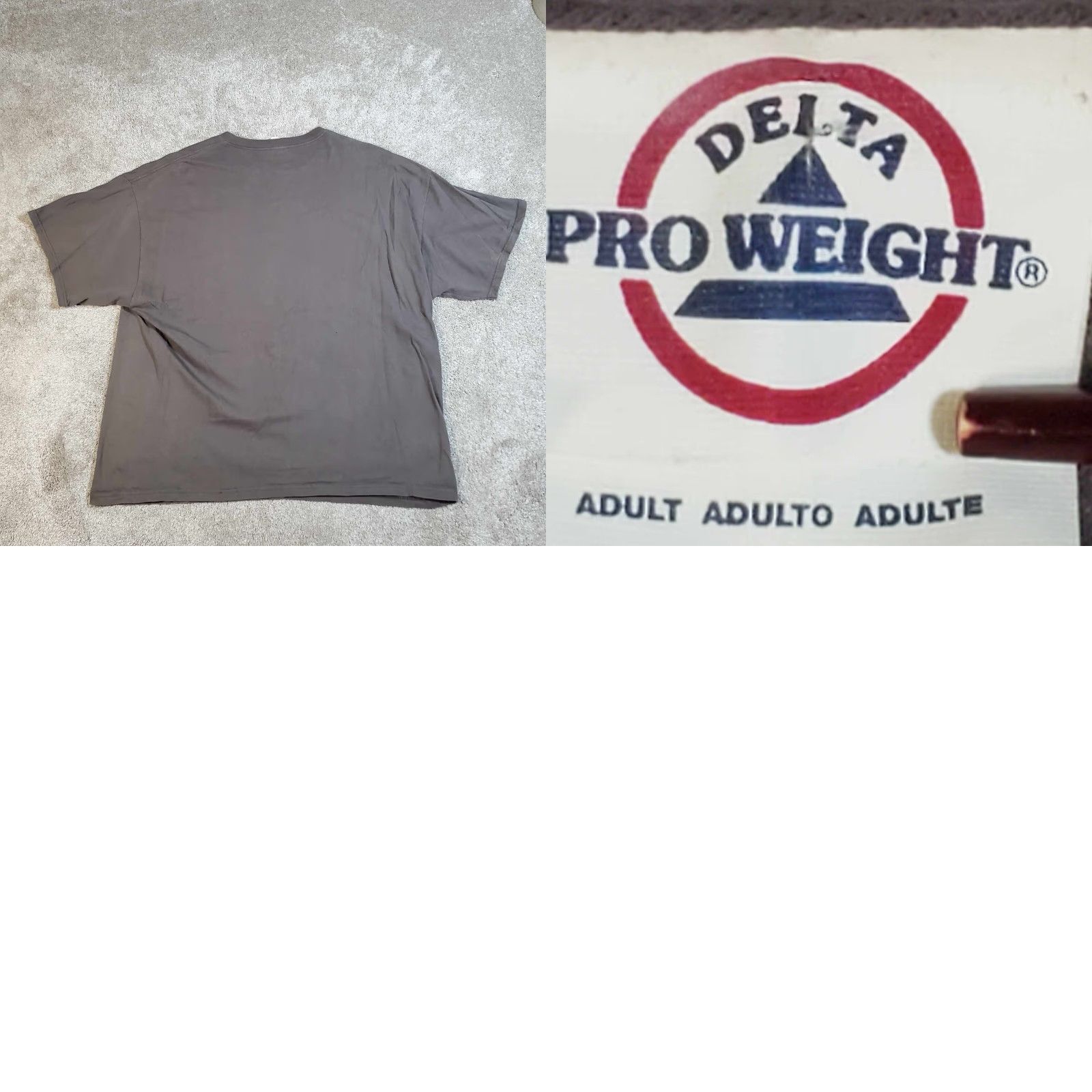 Delta VINTAGE T-Shirt Pilsbury Dough Boy 2XLT Gray Unisex Adults Funny 2009 Distressed Grunge 2XL Mens Girls? Size US XXL / EU 58 / 5 - 8 Thumbnail