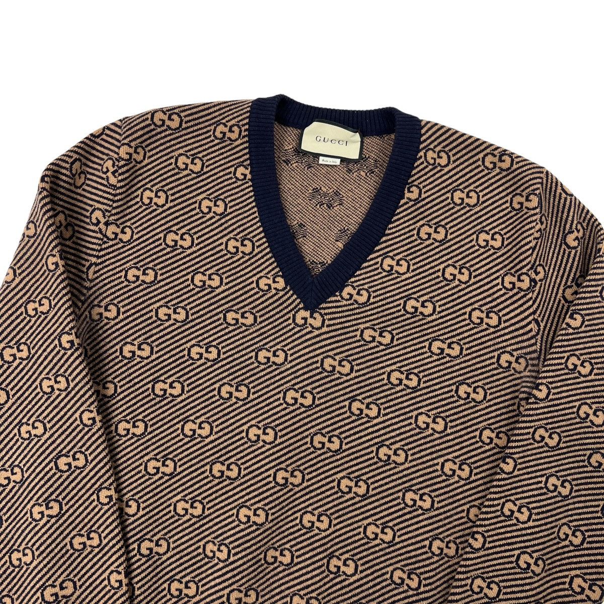 Gucci Gucci GG Monogram V Neck Sweater Size US S / EU 44-46 / 1 - 1 Thumbnail