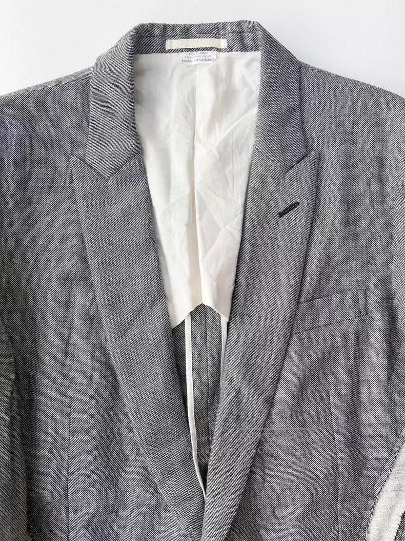 Comme des Garcons Comme des Garcons Wool Silver Thread Patchwork Coat Size US M / EU 48-50 / 2 - 2 Thumbnail