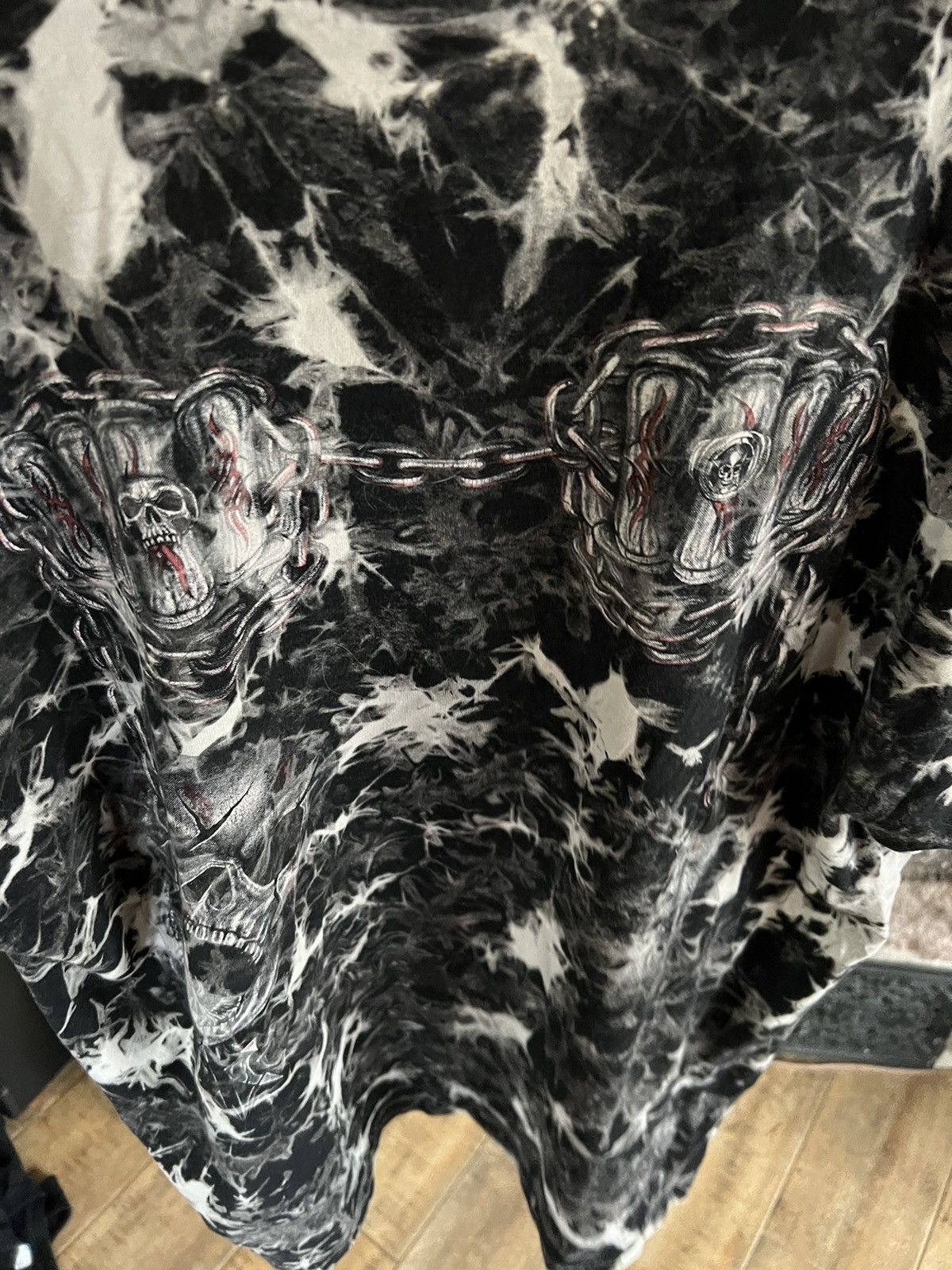 Affliction × Vintage Full print t-shirt tee Tis , dark side, ghost L Size US L / EU 52-54 / 3 - 4 Thumbnail