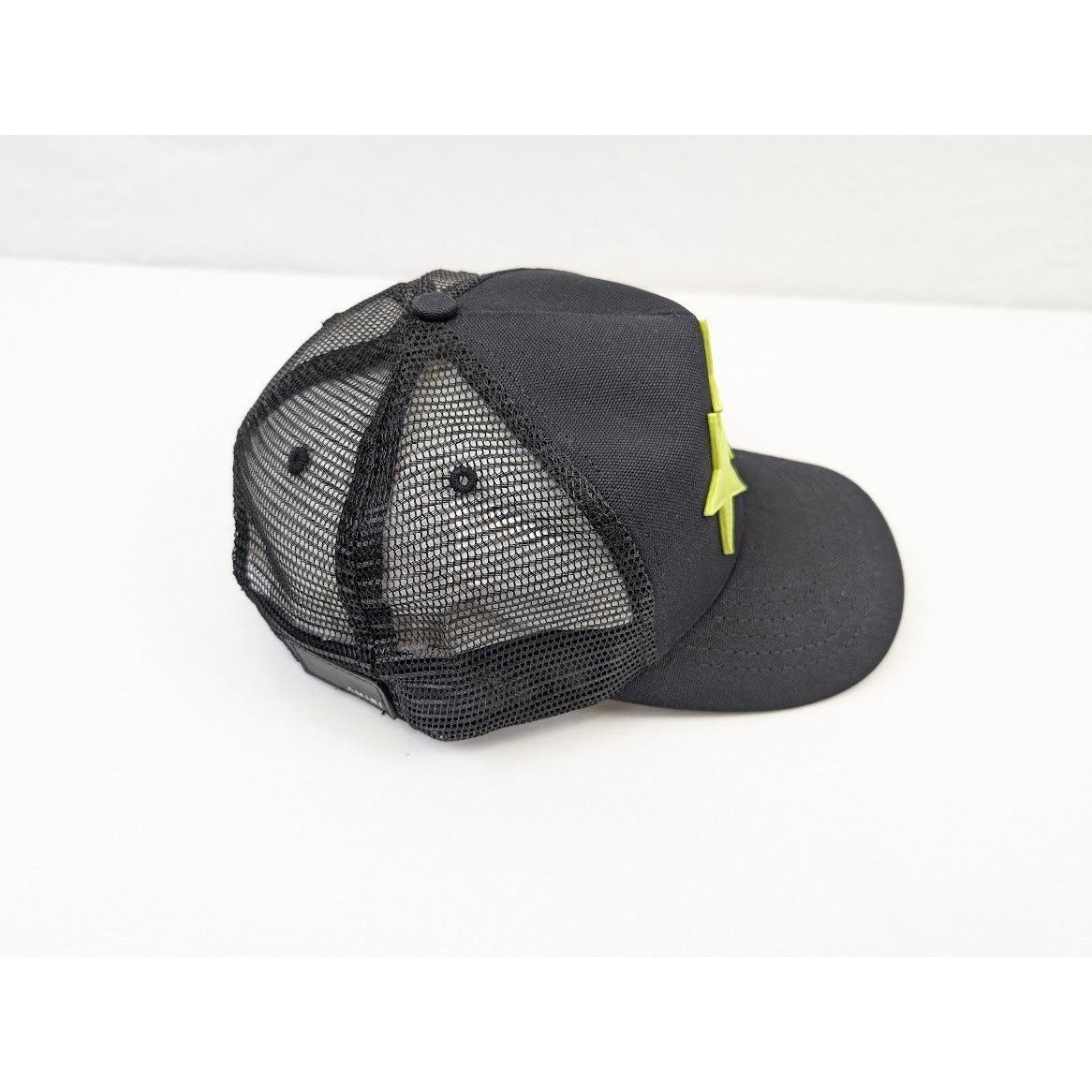 Amiri o1rshd1 Q:12 / Three Star Trucker Cap / Hat in Black/Lime Size ONE SIZE - 15 Thumbnail
