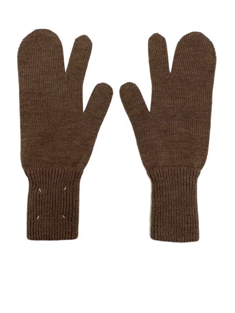 Maison Margiela Stitch Tabi Wool Knit Gloves Size ONE SIZE - 1 Thumbnail