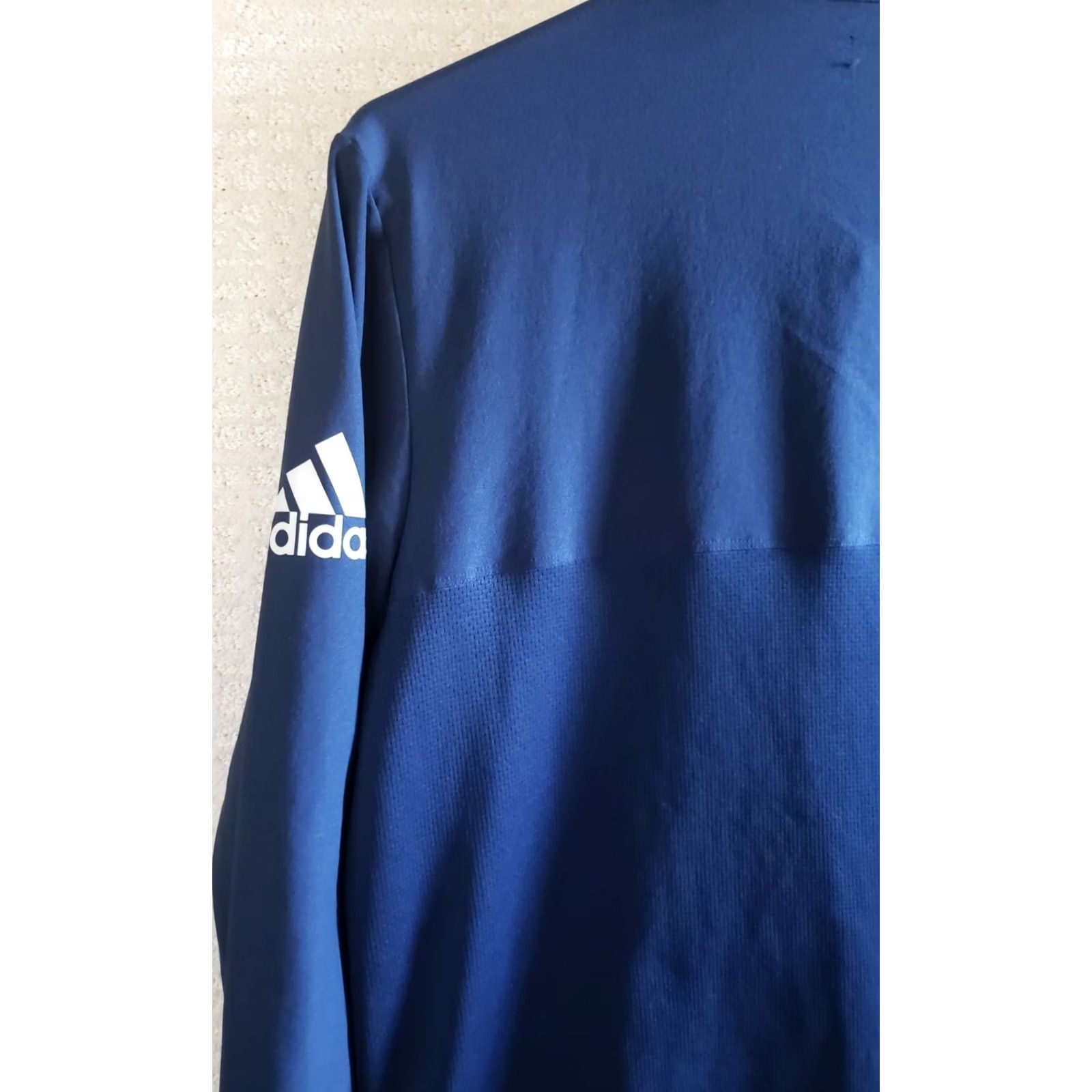 Adidas ADIDAS Men's M Blue 1/4 Zip Jacket Sweater NWOT! Size US M / EU 48-50 / 2 - 6 Thumbnail