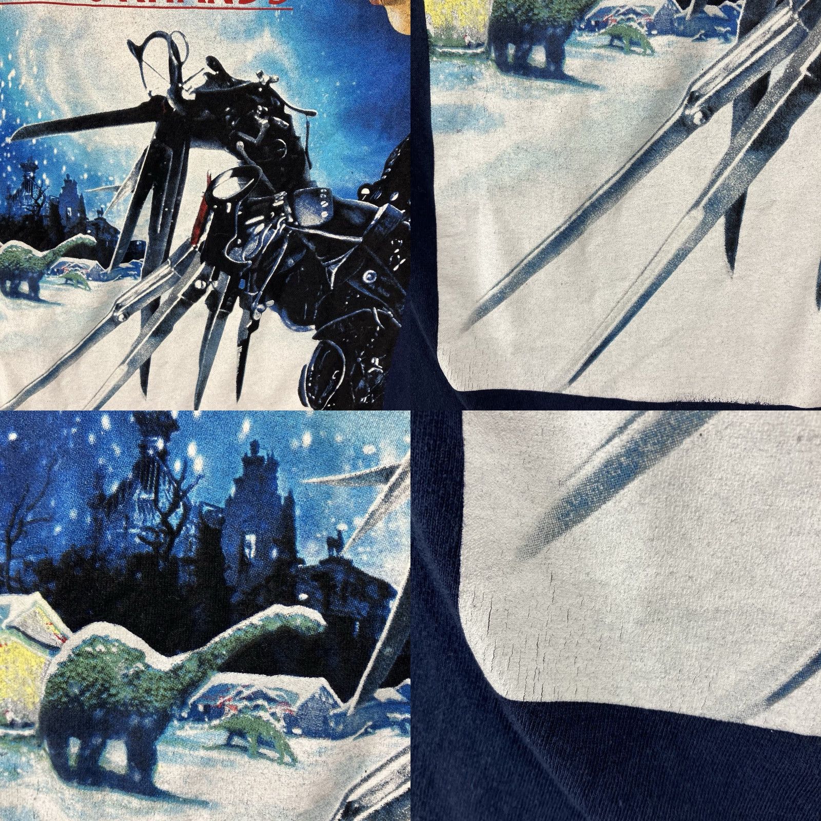 Doublet VINTAGE Edward Scissorhands Fox T Shirt Mens Large Dark Navy Blue Double Sided 90s Movie Retro Mens L Blue Cotton Graphic Print Size US L / EU 52-54 / 3 - 8 Thumbnail