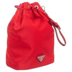 Prada o1srvl11e0624 Size: OS / Bucekt Pouch in Red Size ONE SIZE - 2 Thumbnail