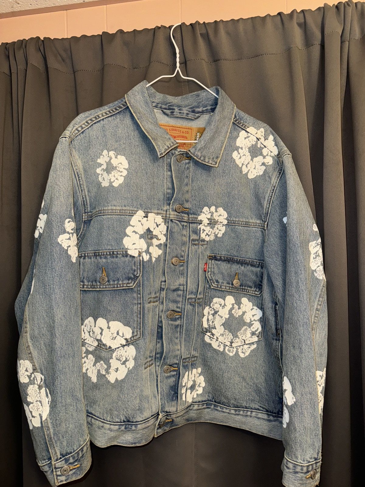 Image of Denim Tears x Levis Jean Jacket in Blue, Men's (Size XL)